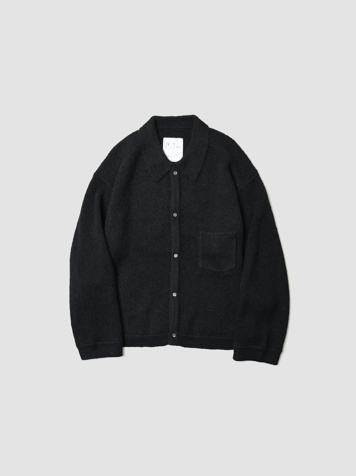 ANCELLM / KNIT SHIRT -BLACK