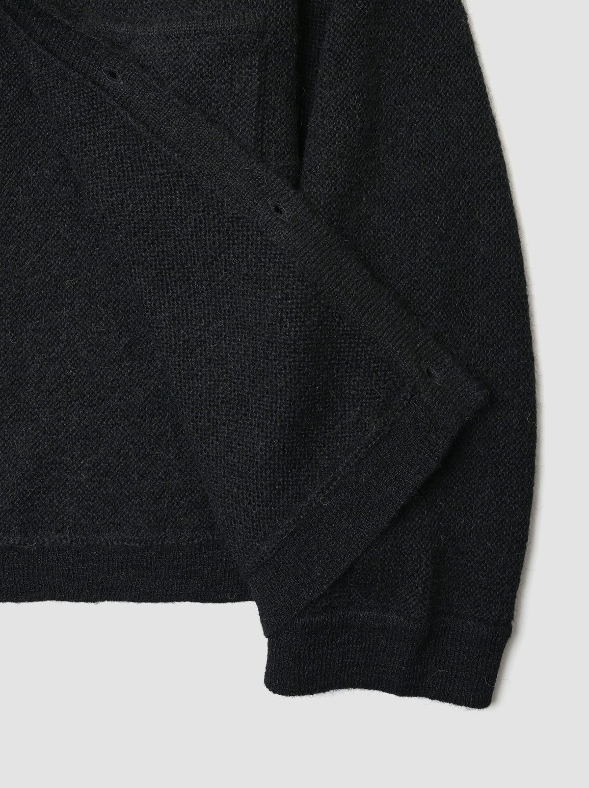 ANCELLM / KNIT SHIRT -BLACK