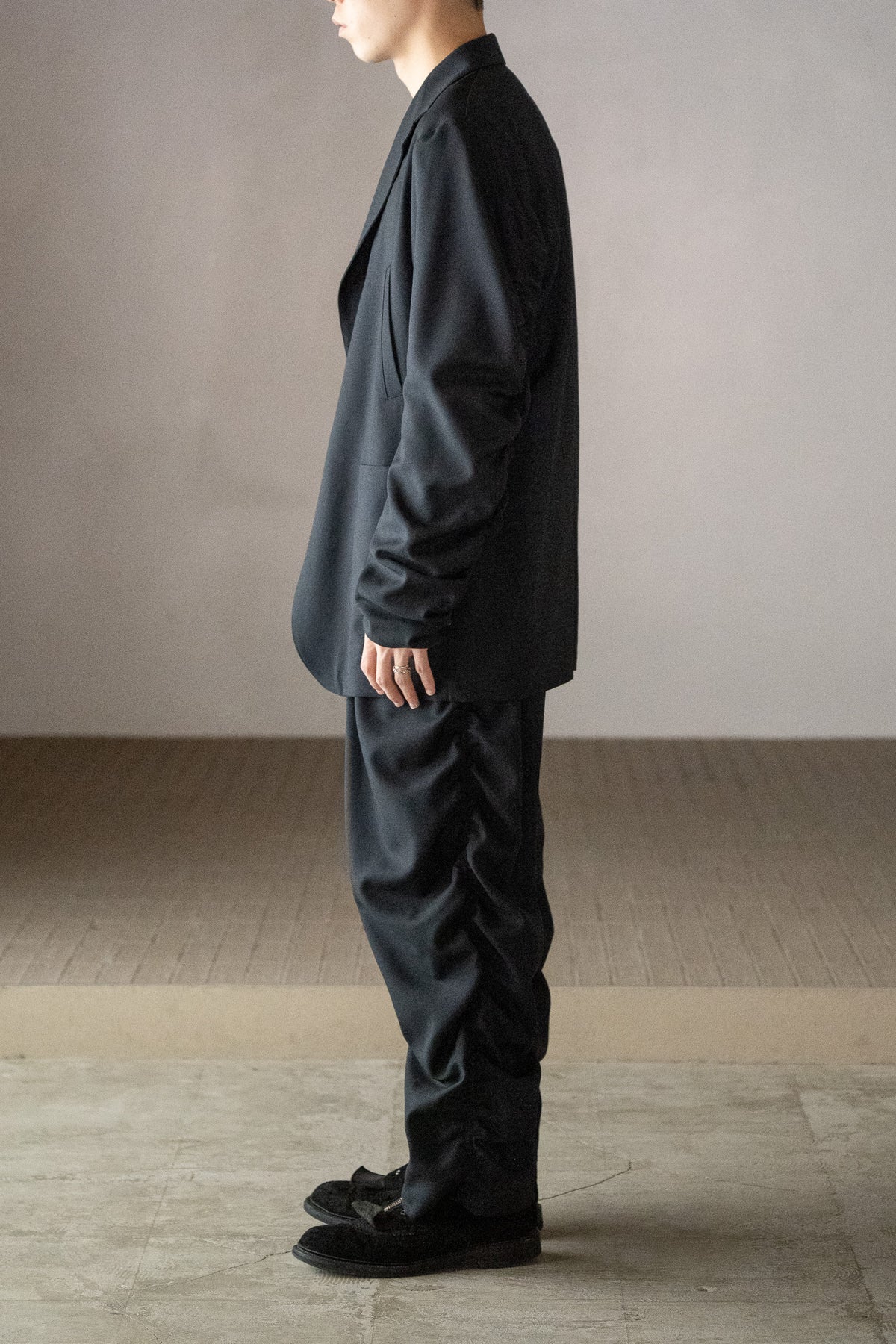 barbell object / unf jkt -BLACK