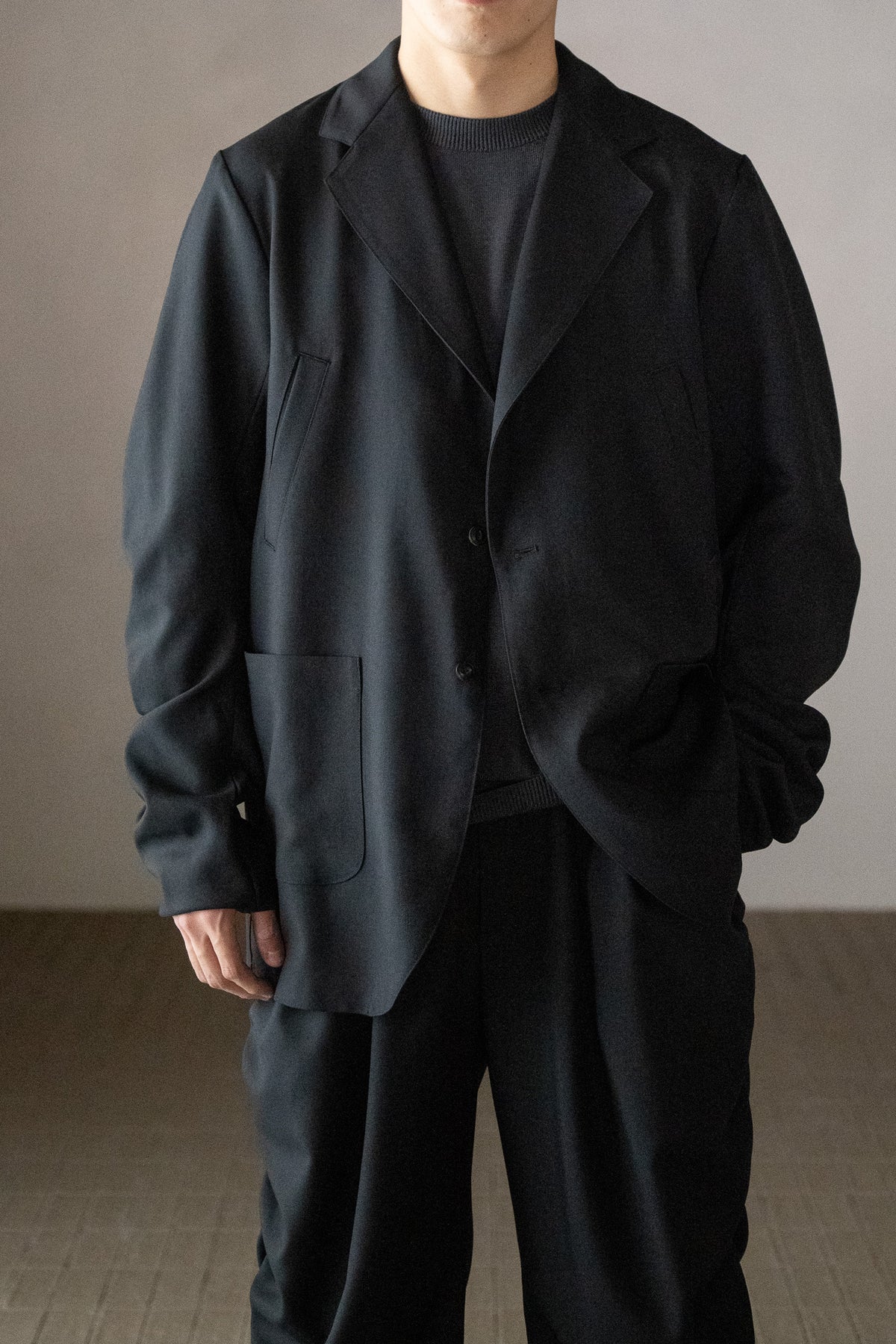 barbell object / unf jkt -BLACK