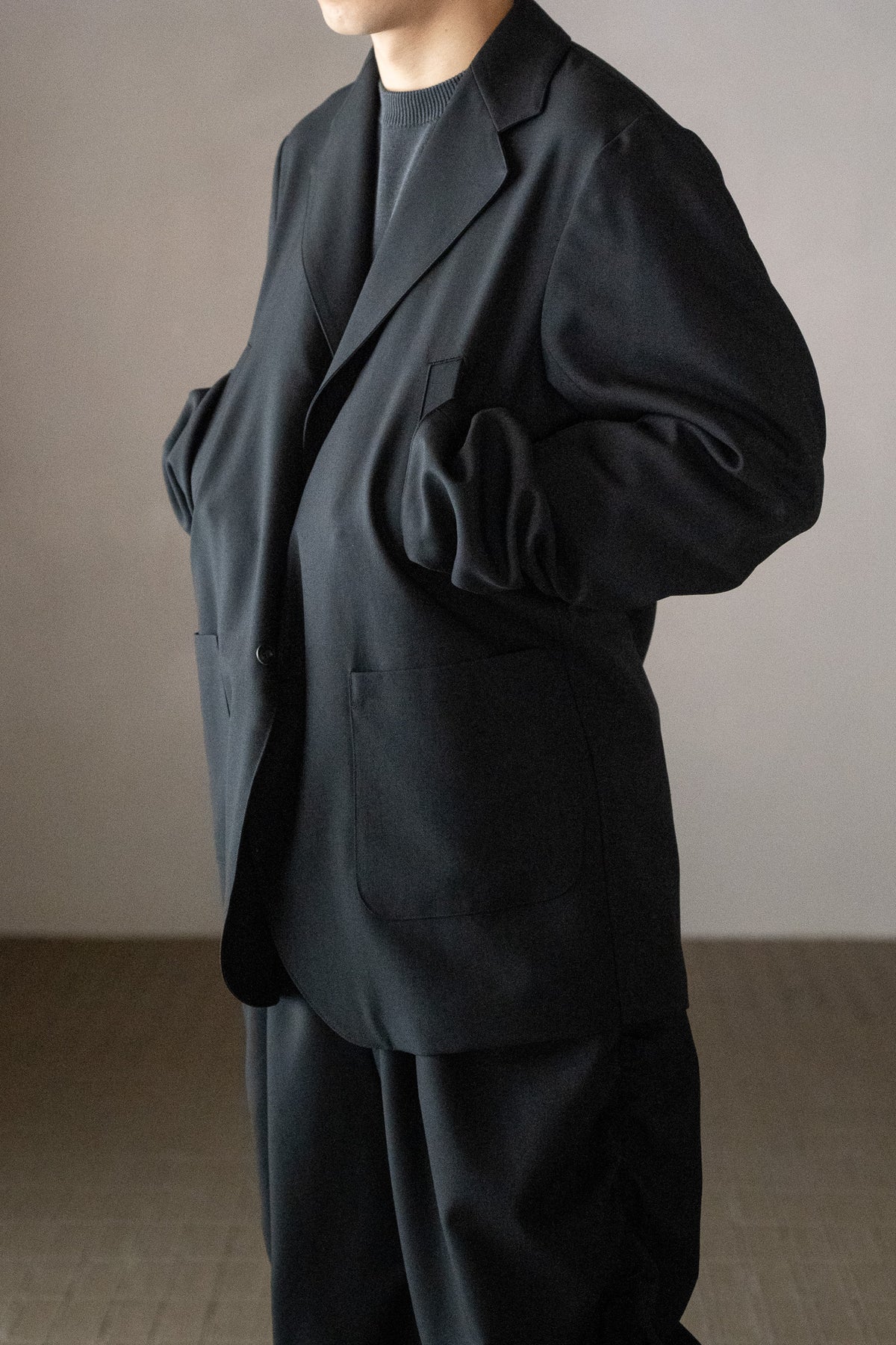 barbell object / unf jkt -BLACK