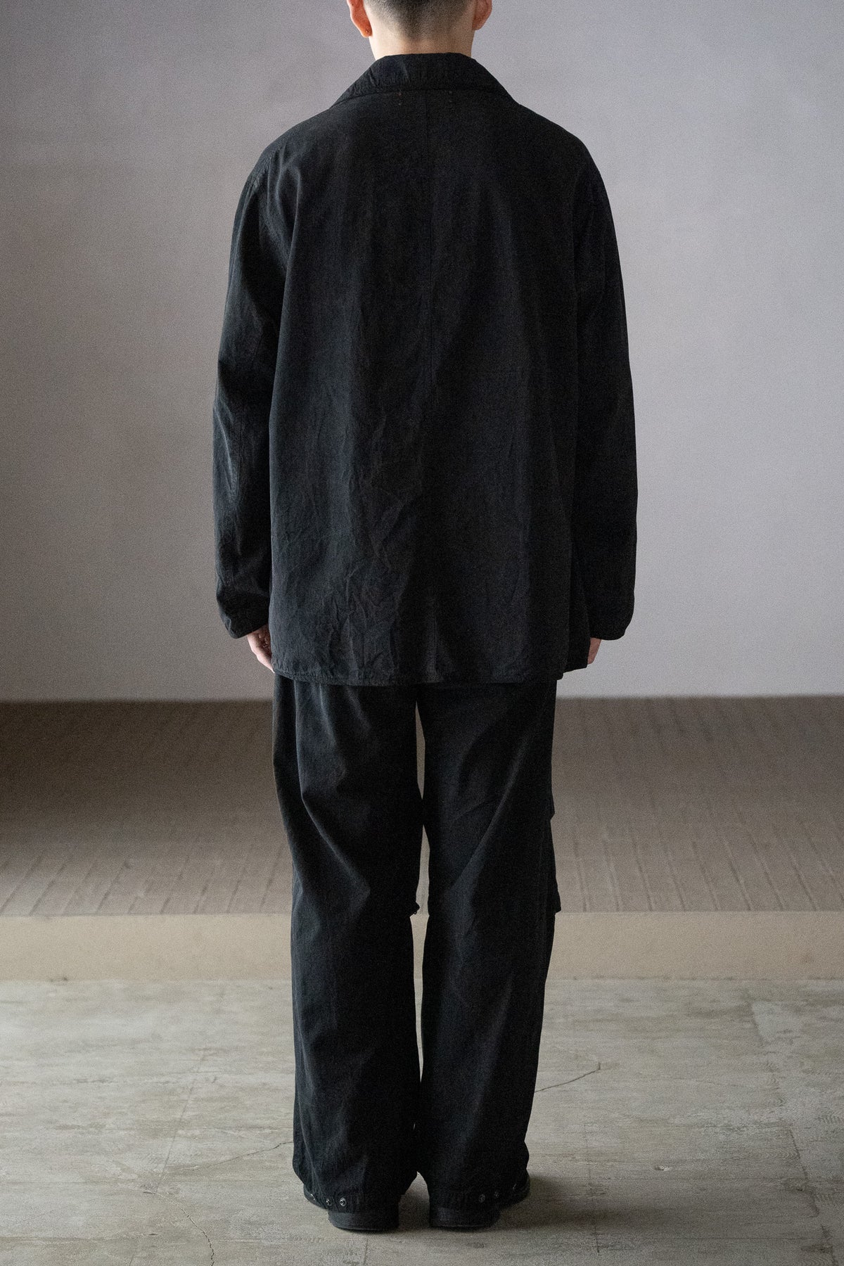 barbell object / piping jkt -BLACK