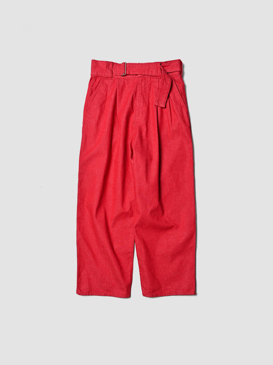 barbell object / denim pt -RED