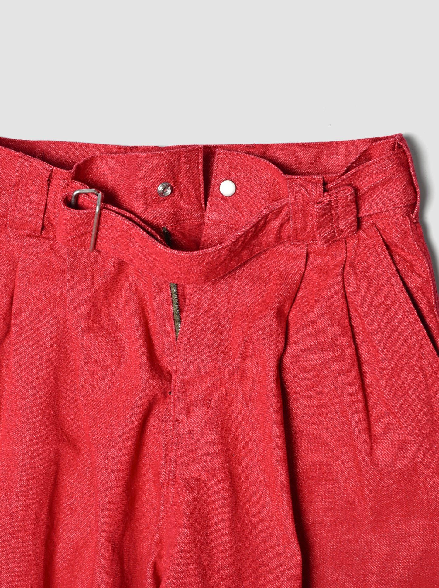 barbell object / denim pt -RED
