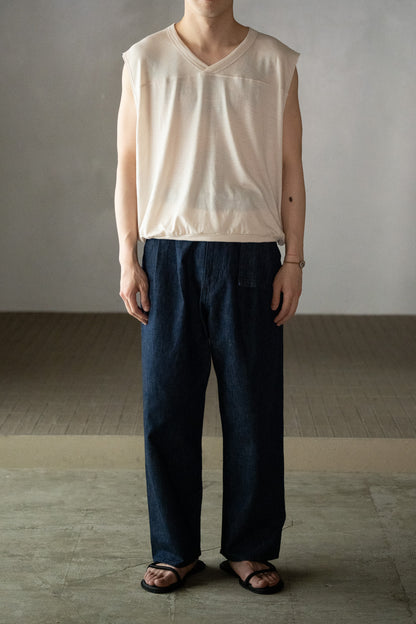 barbell object / denim pt -INDIGO