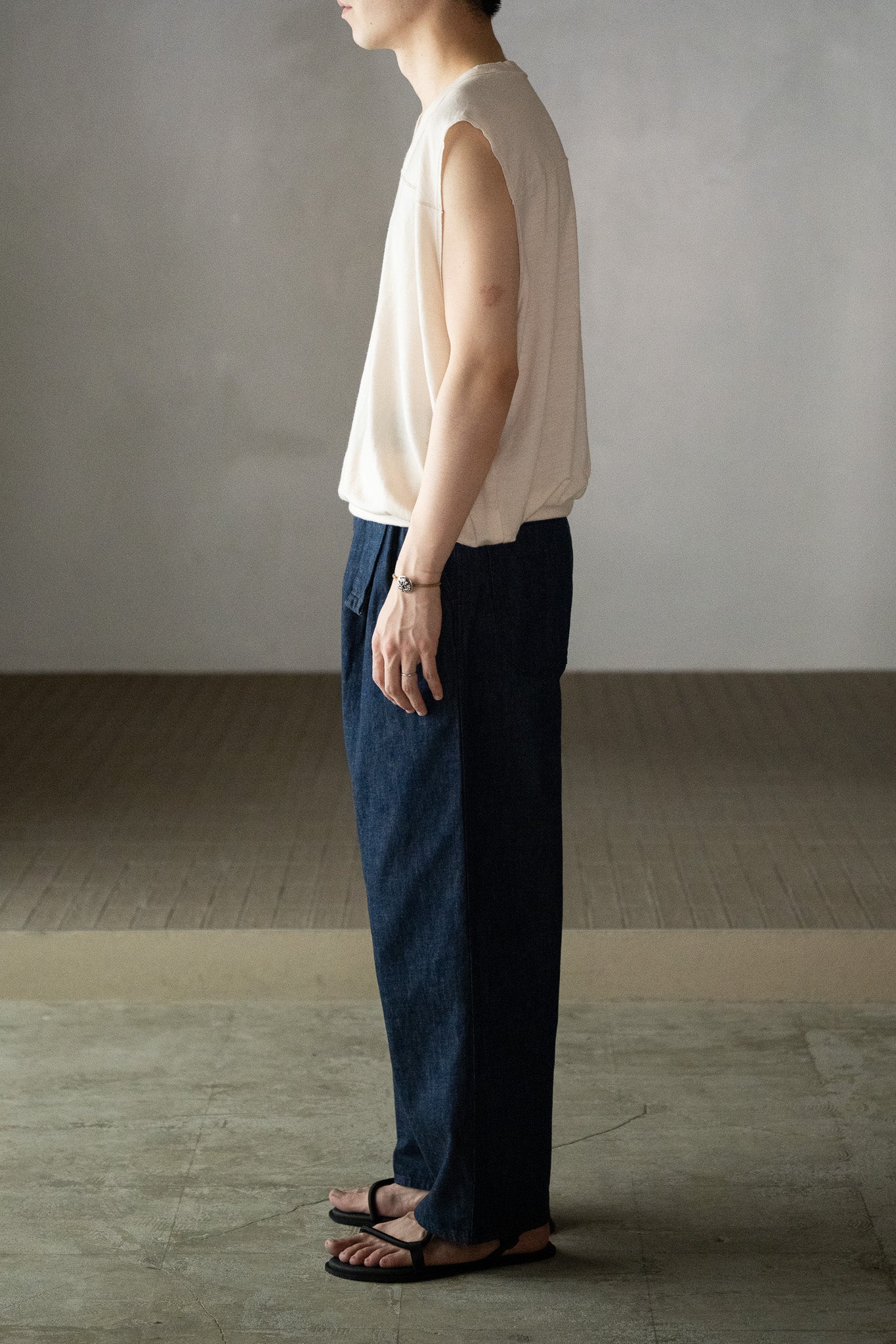 barbell object / denim pt -INDIGO