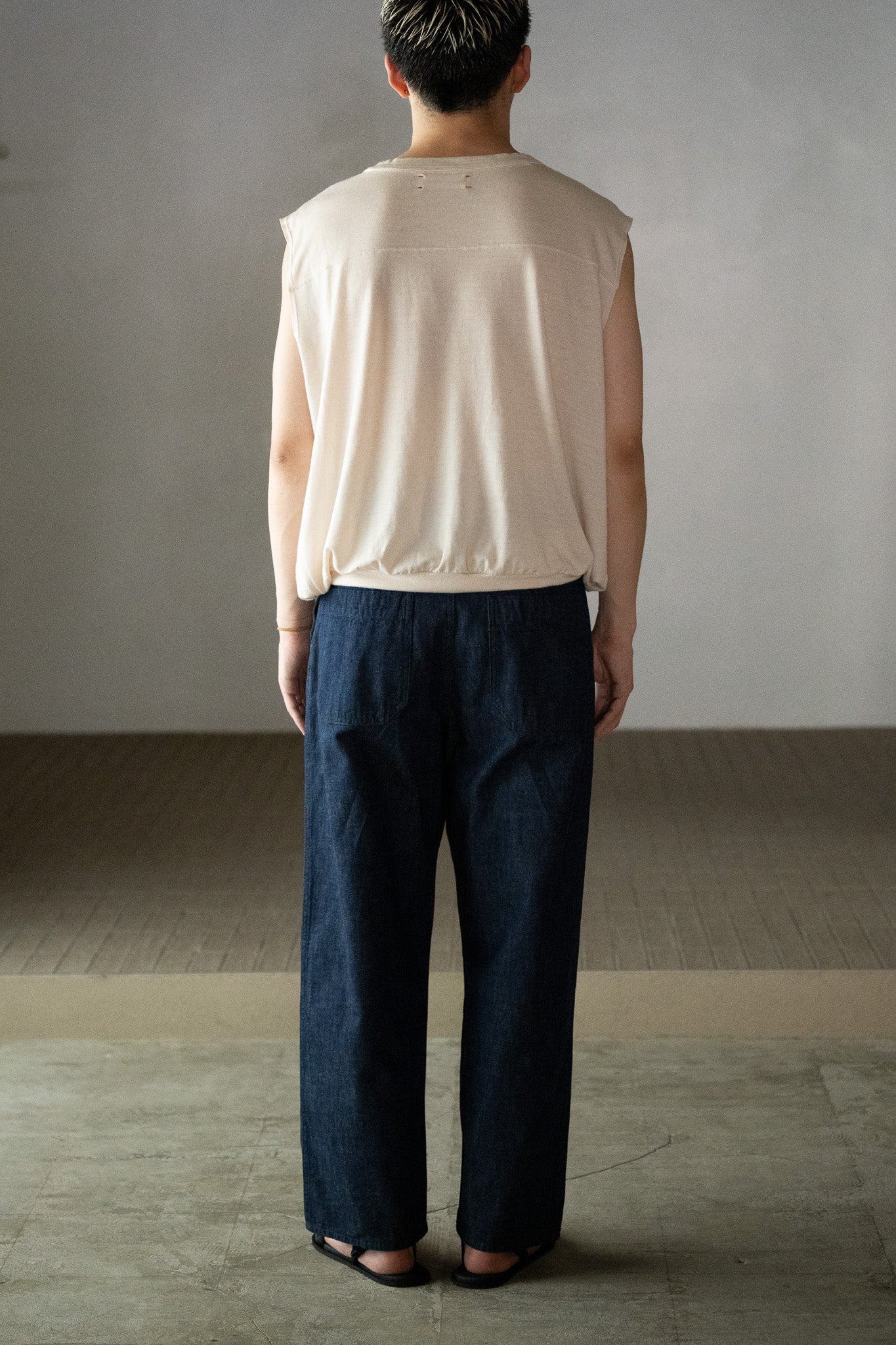 barbell object / denim pt -INDIGO