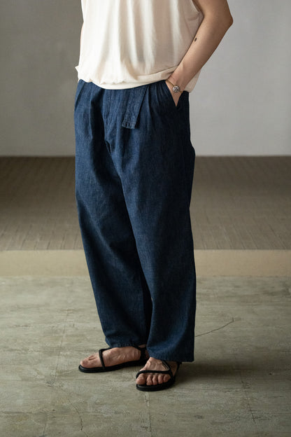 barbell object / denim pt -INDIGO