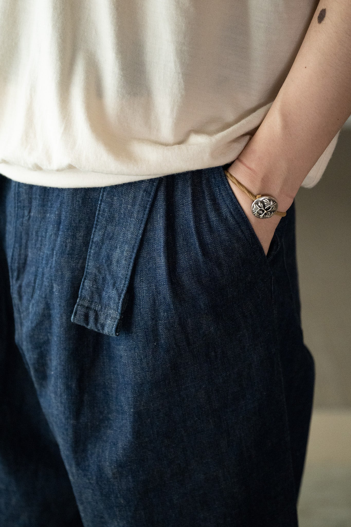 barbell object / denim pt -INDIGO