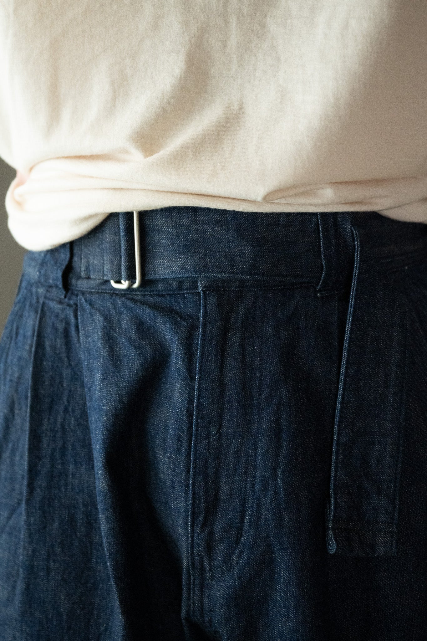 barbell object / denim pt -INDIGO