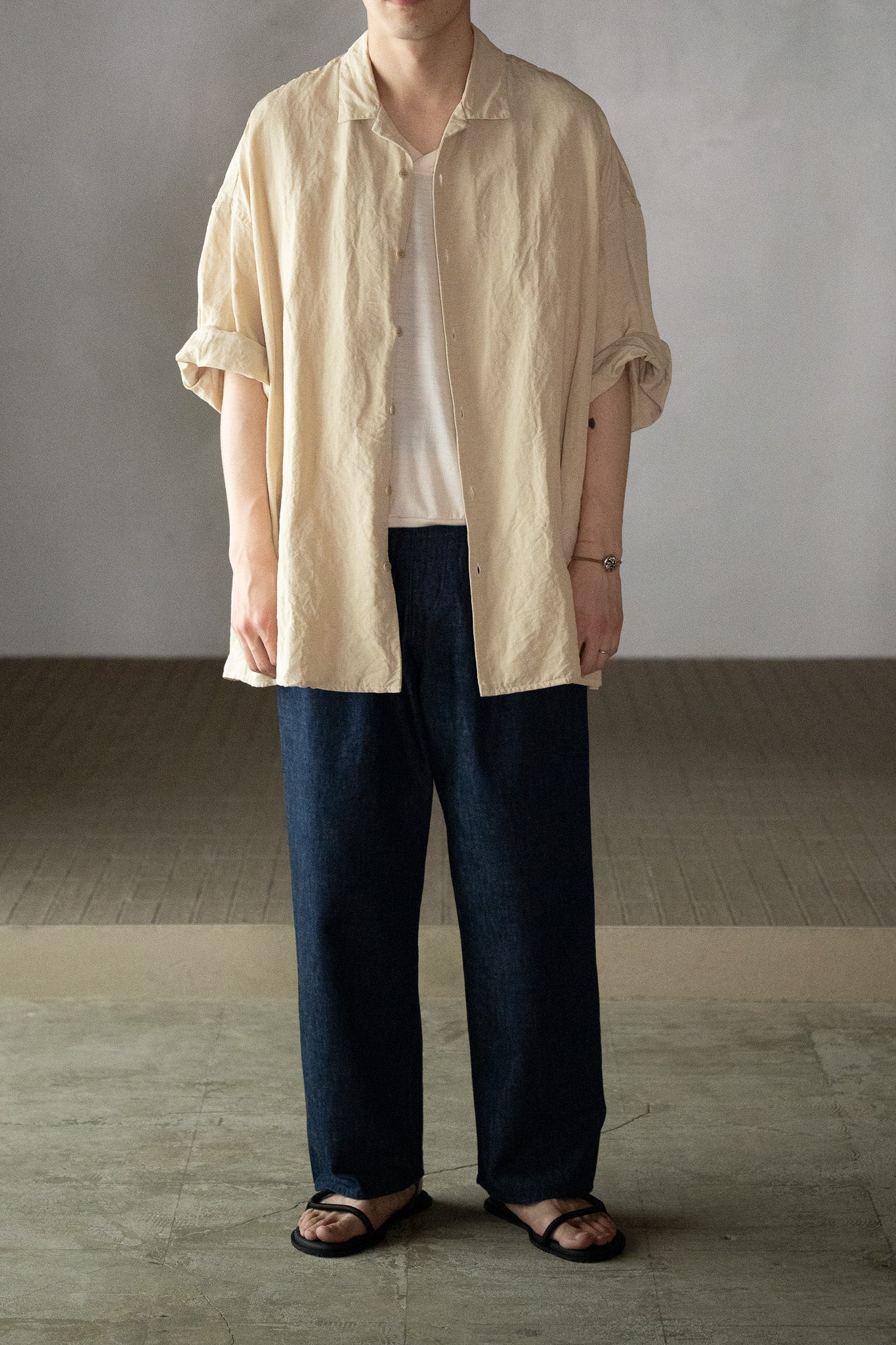 barbell object / denim pt -INDIGO
