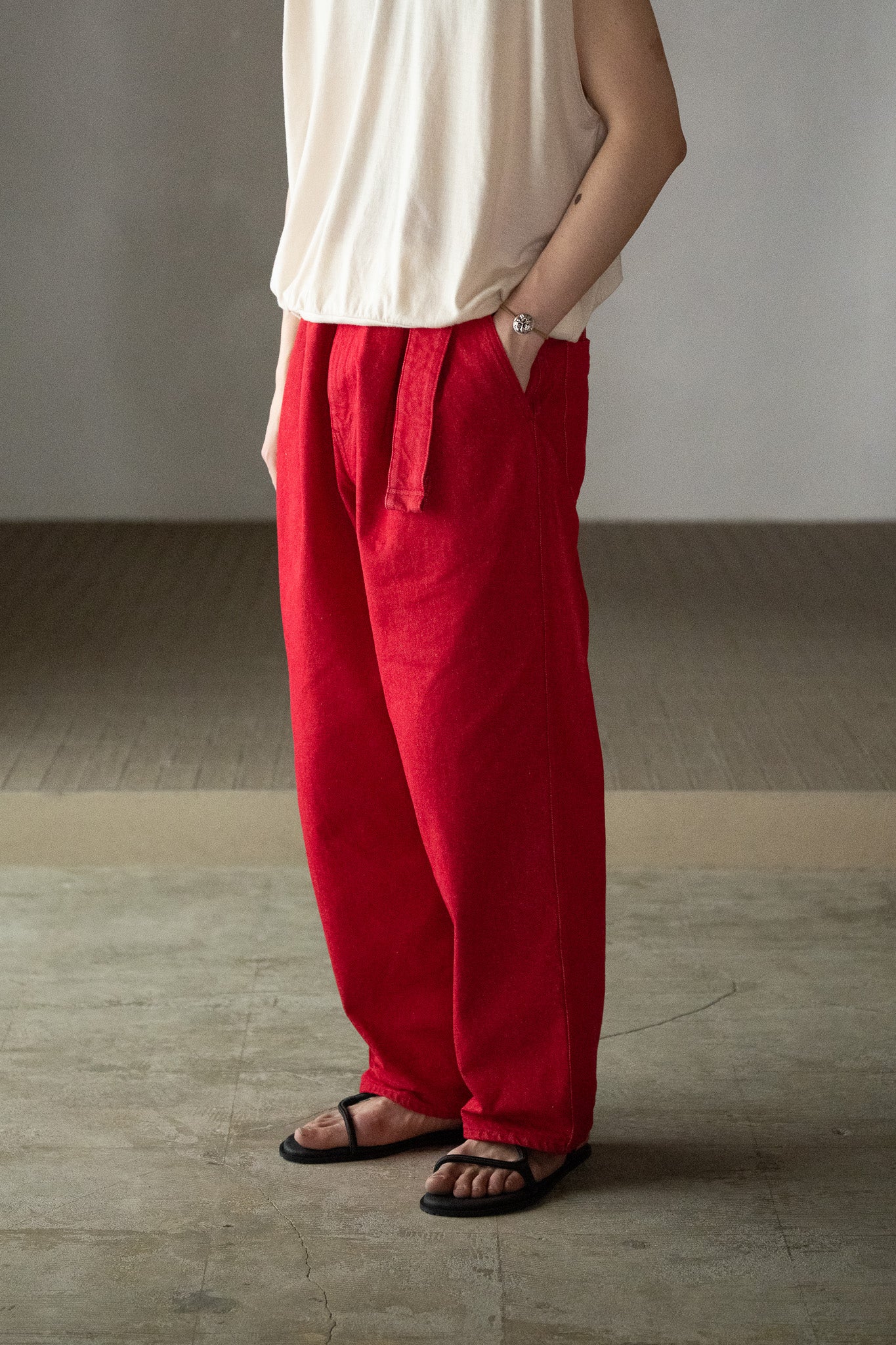 barbell object / denim pt -RED – and father