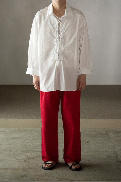 barbell object / denim pt -RED