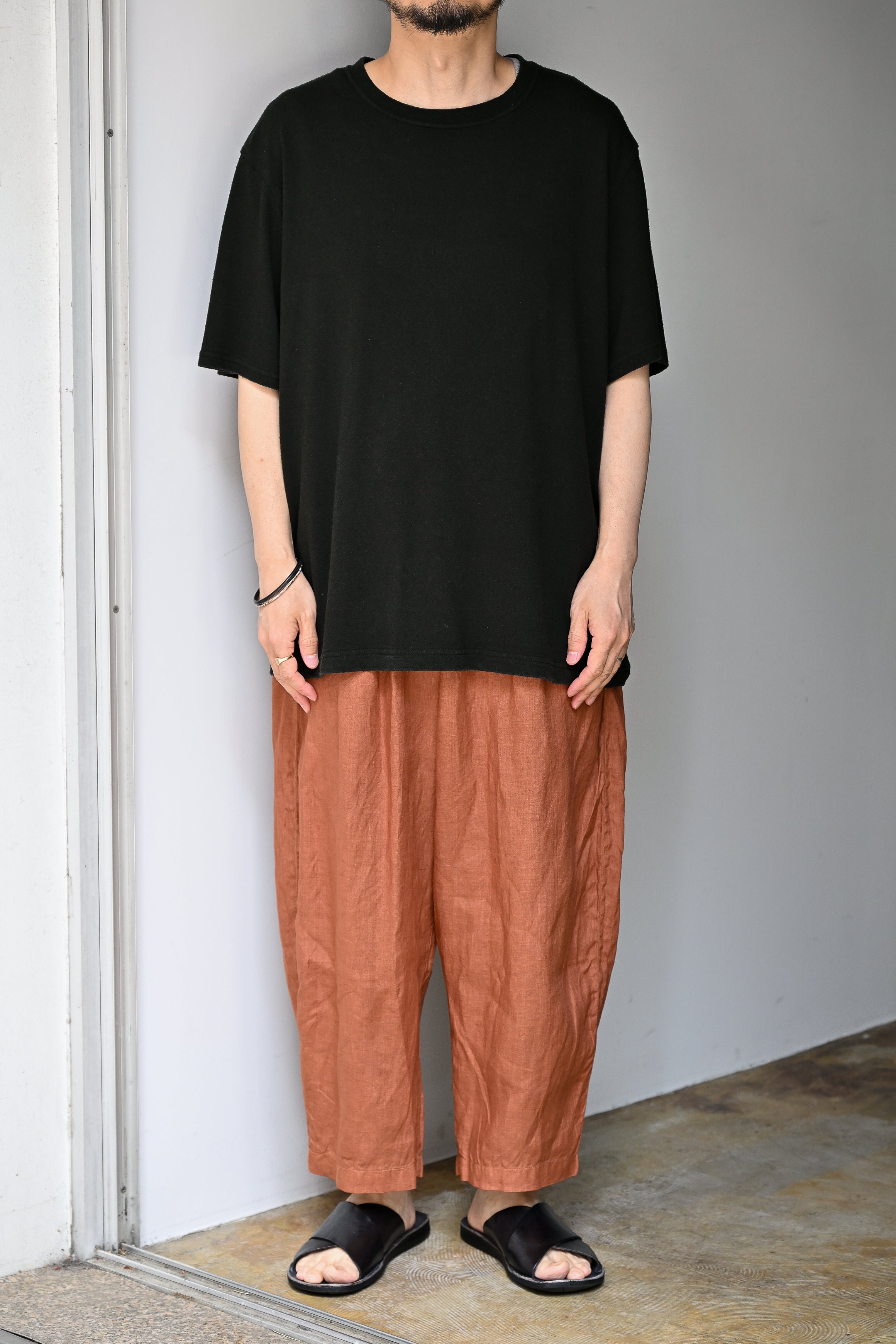 【美品】MITTAN 大麻パンツ 草木染 柿渋 ベンガラ サイズ3 MITTAN / 大麻パンツ(草木濃染) -柿渋×ベンガラ – and father