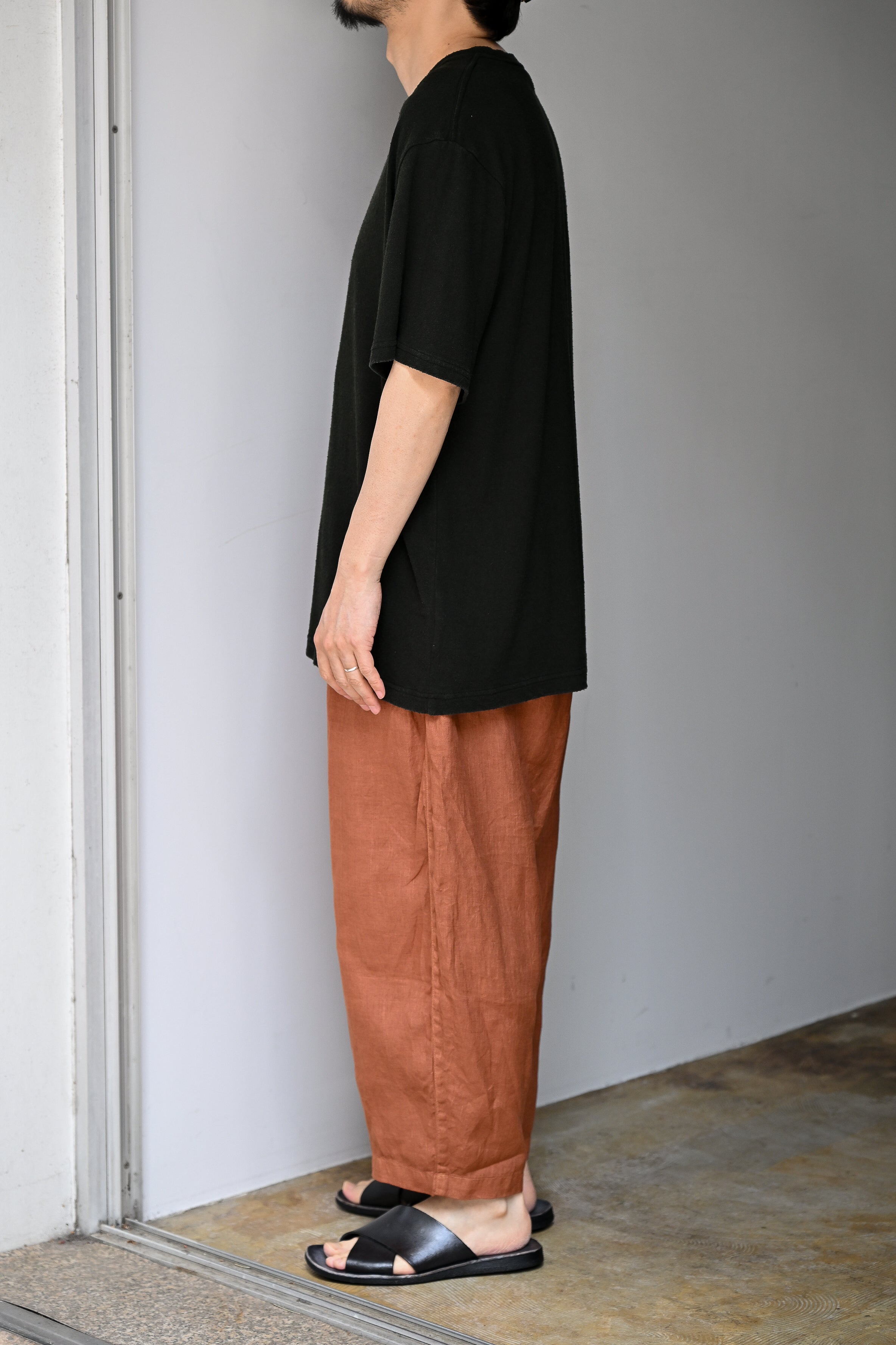 【美品】MITTAN 大麻パンツ 草木染 柿渋 ベンガラ サイズ3 MITTAN / 大麻パンツ(草木濃染) -柿渋×ベンガラ – and father