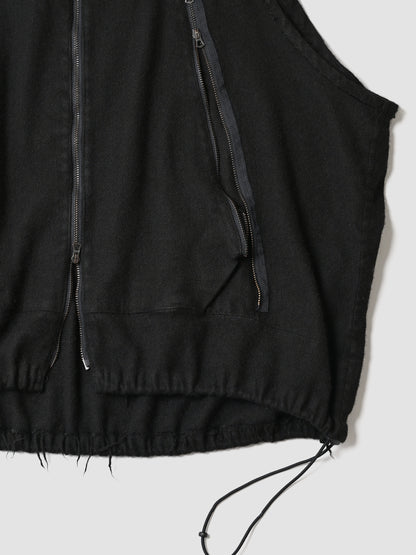 barbell object / flower vest -BLACK