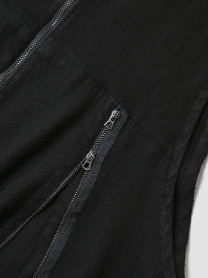 barbell object / flower vest -BLACK