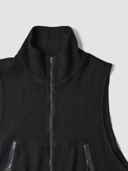 barbell object / flower vest -BLACK