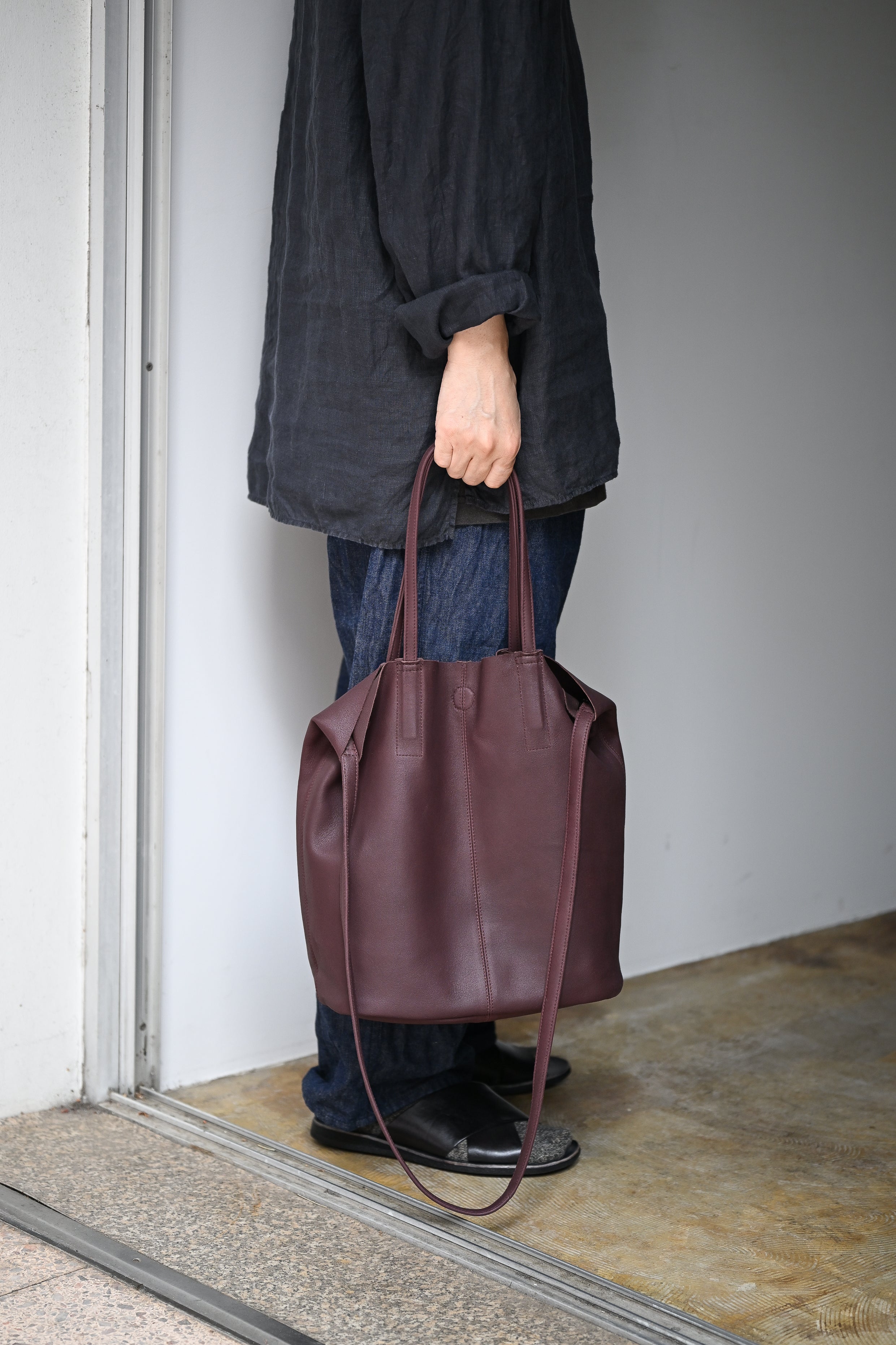 Morphée / 3WAY MEDIUM TOTE Size M -BURGUNDY – and father