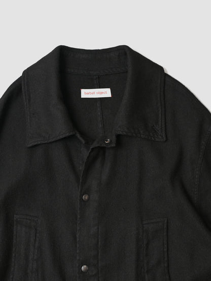 barbell object / flower fl coat -BLACK