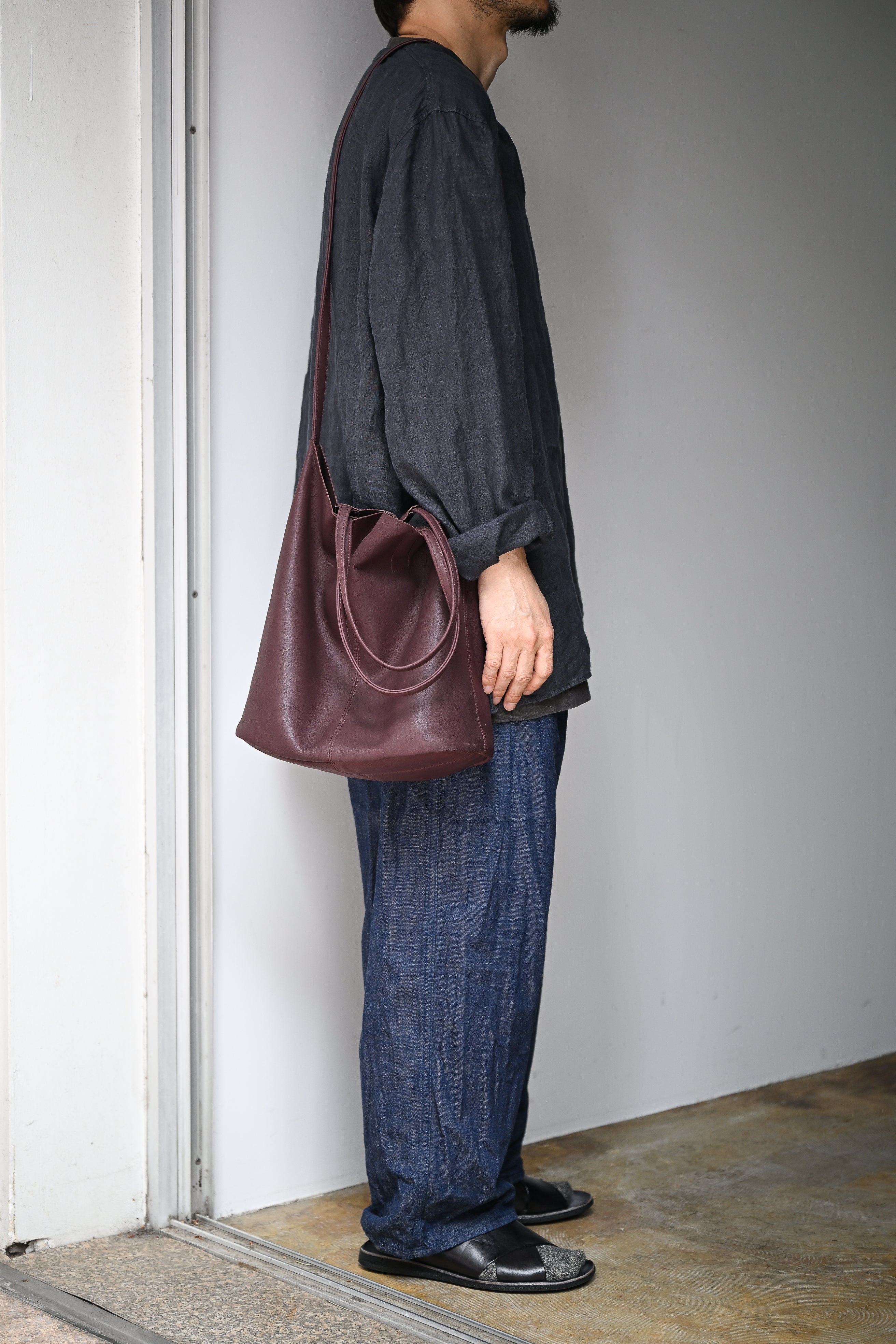 Morphée / 3WAY MEDIUM TOTE Size M -BURGUNDY – and father