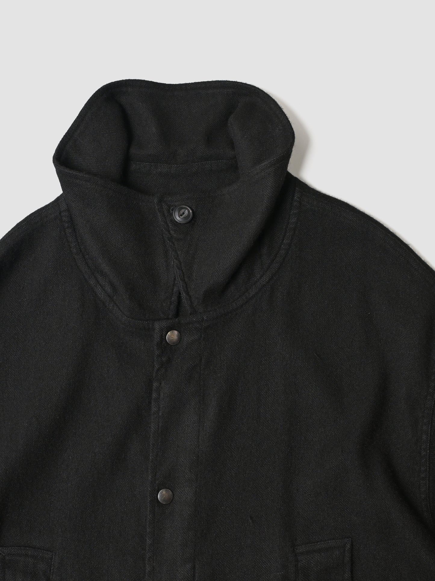 barbell object / flower fl coat -BLACK