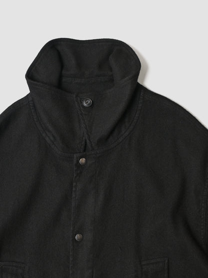 barbell object / flower fl coat -BLACK