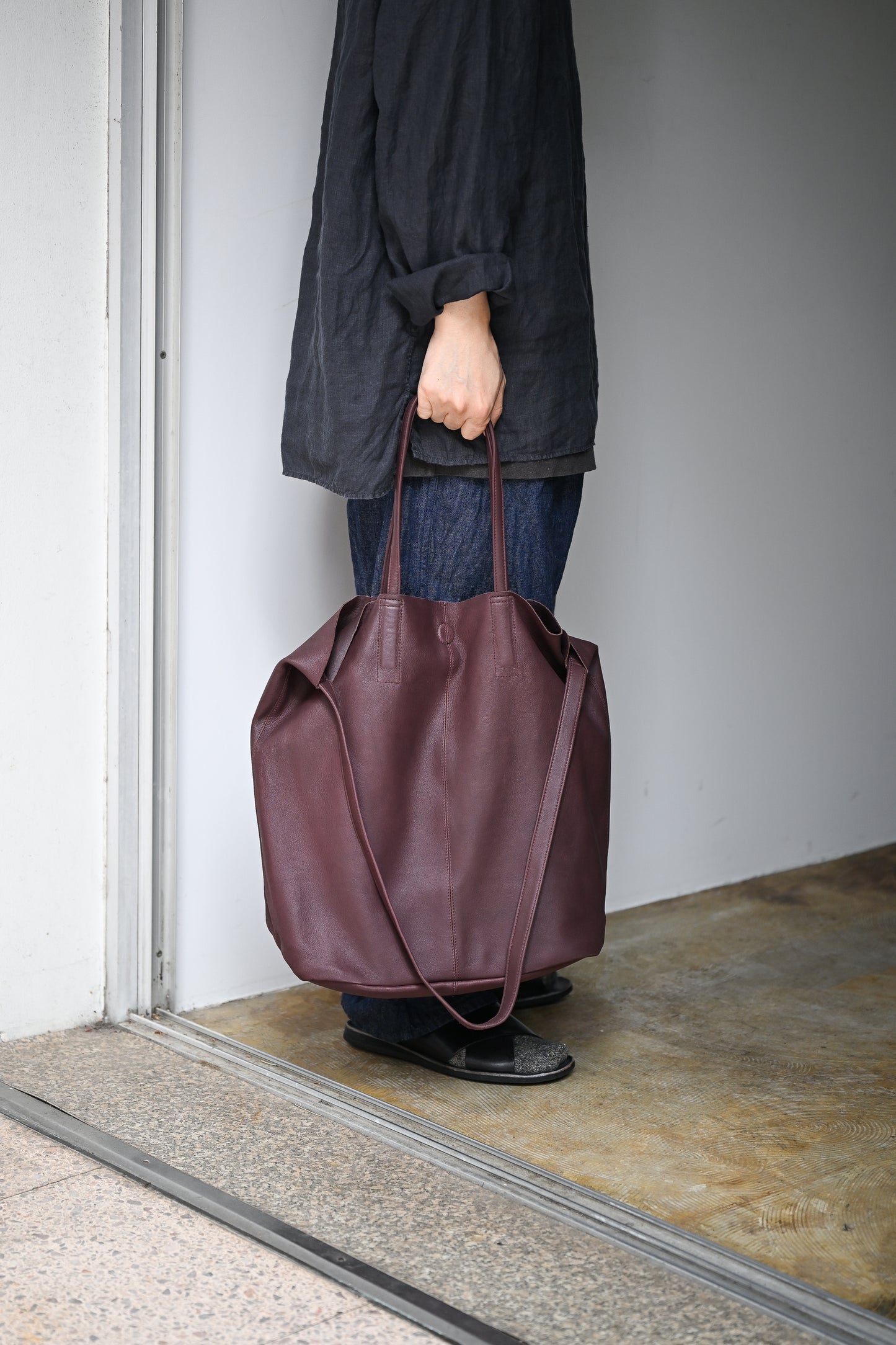 Morphée / 3WAY LARGE TOTE Size L -BURGUNDY