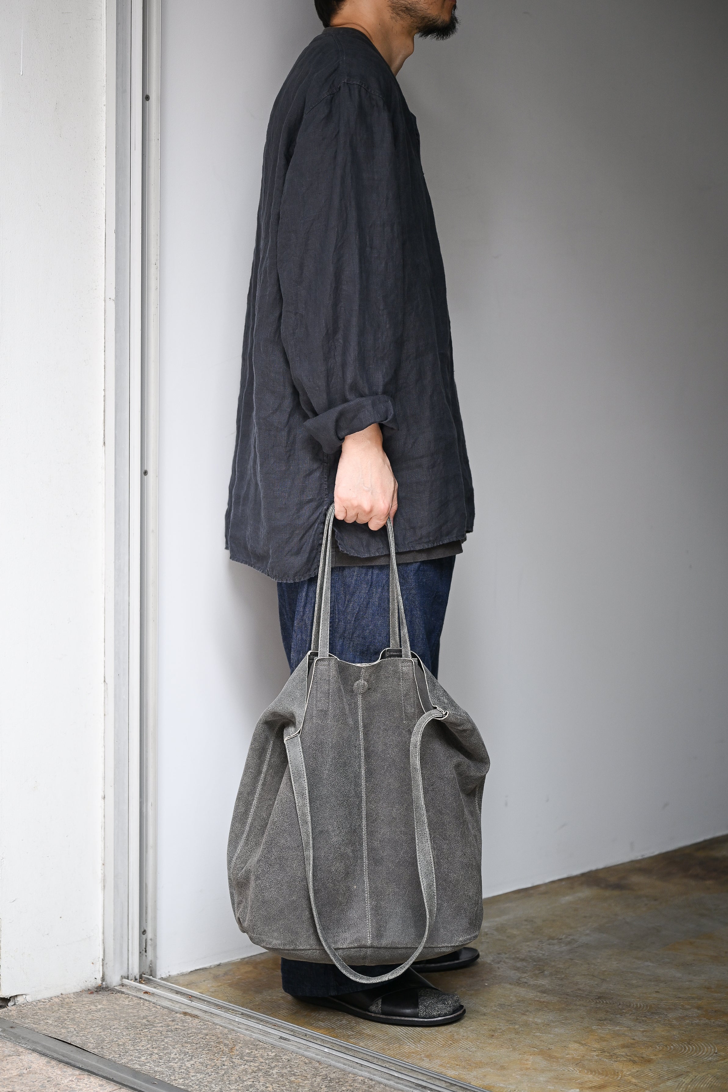 Morphée / 3WAY LARGE TOTE Size L (Distress) -G BLACK – and father
