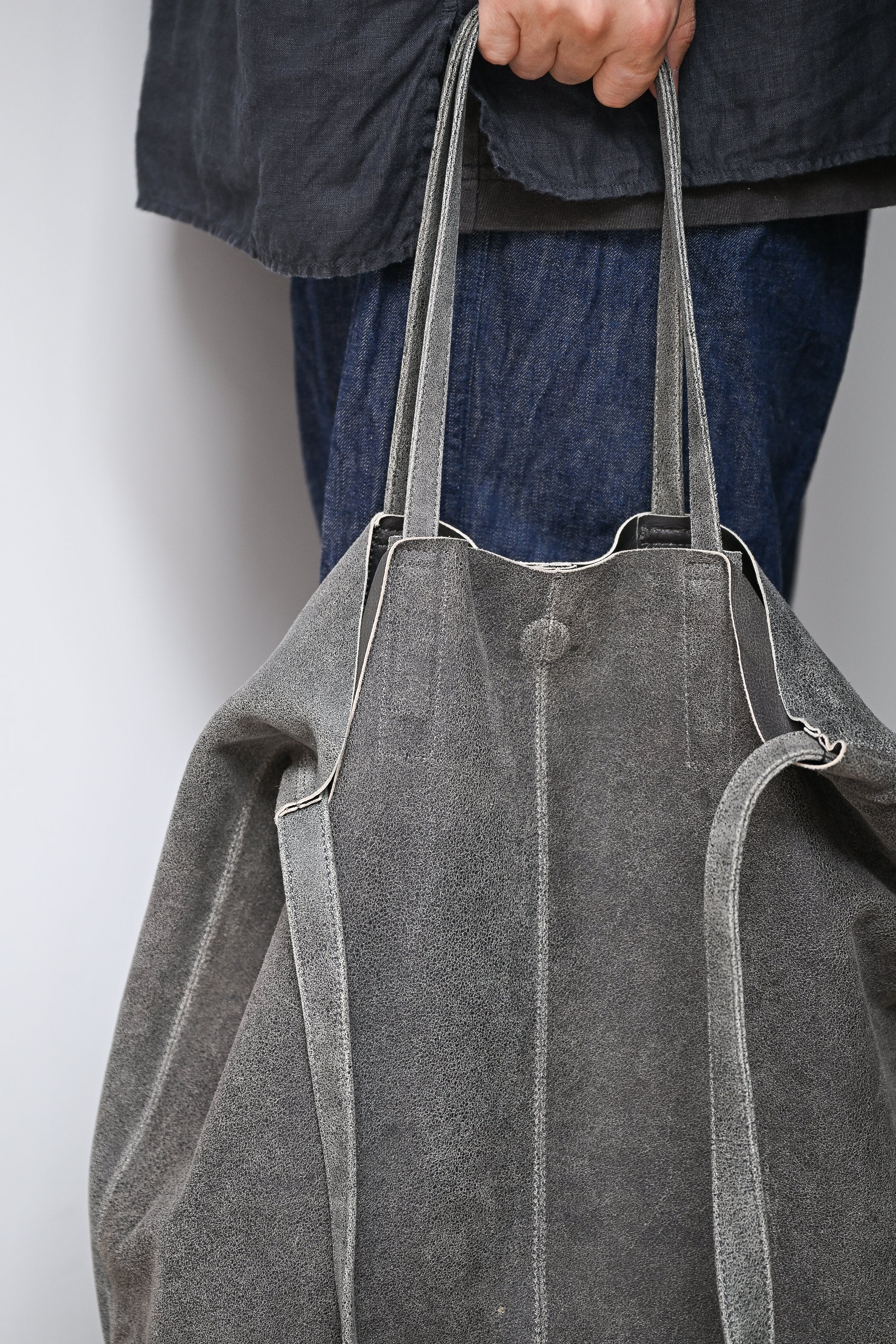 Morphée / 3WAY LARGE TOTE Size L (Distress) -G BLACK – and father