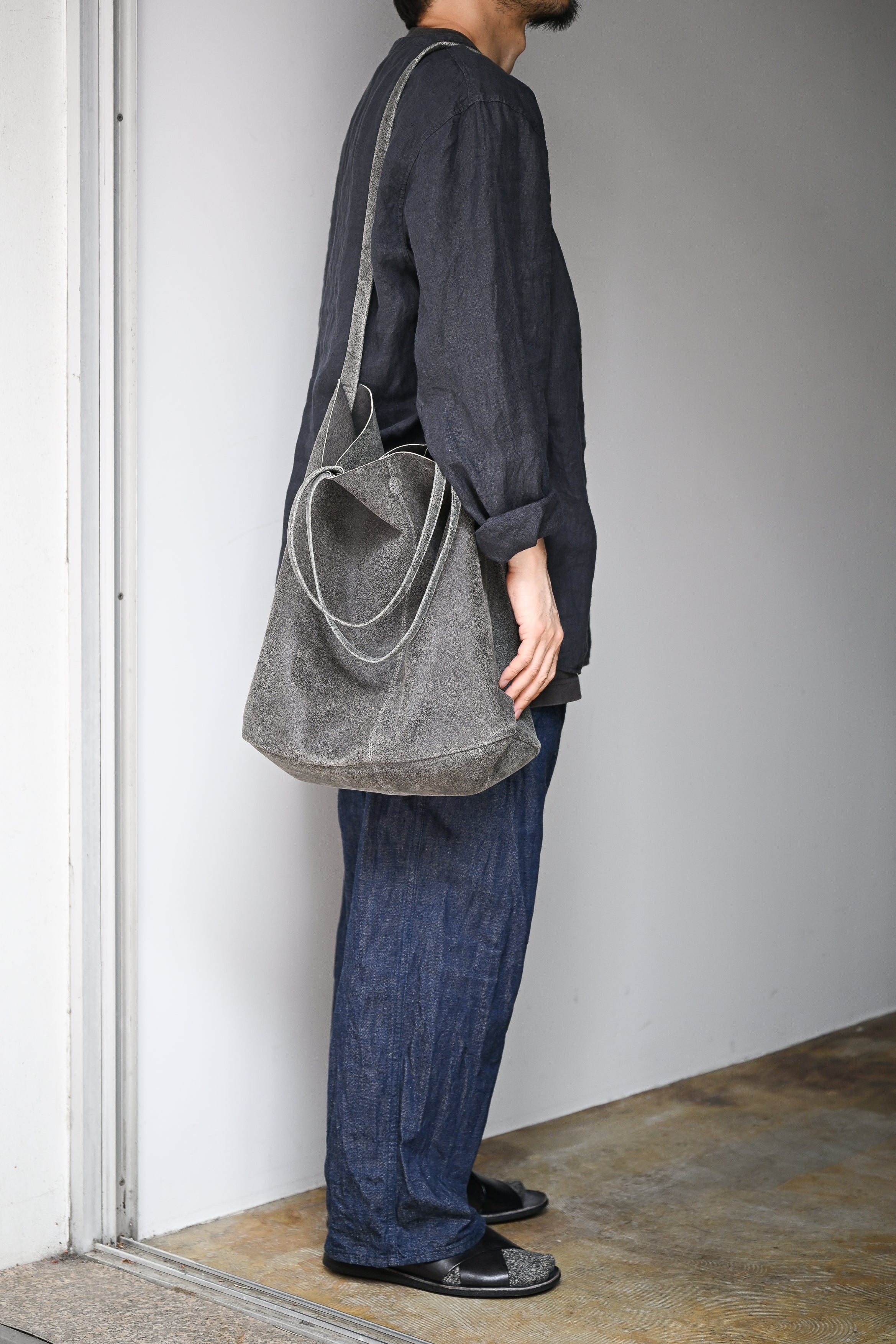 Morphée / 3WAY LARGE TOTE Size L (Distress) -G BLACK – and father
