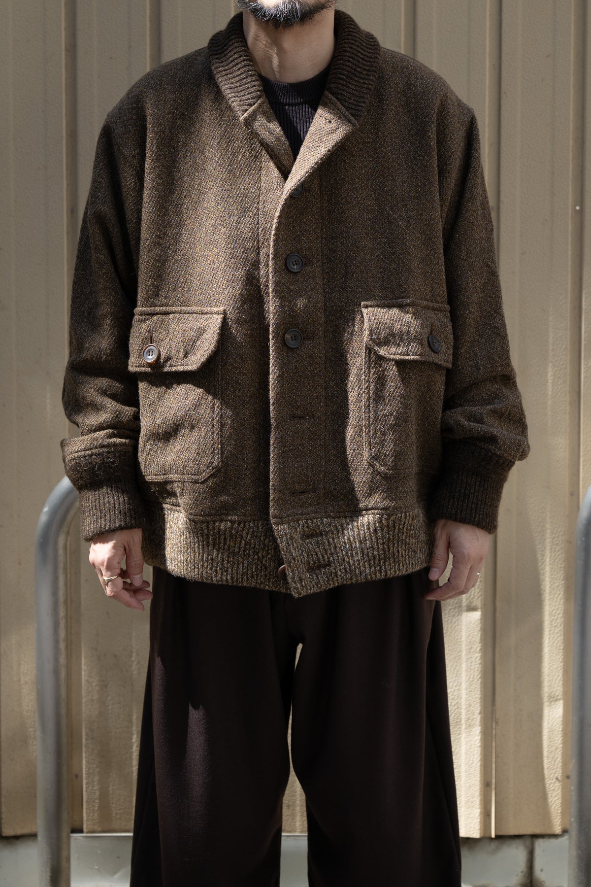 Slopeslow / C.C.C. Tweed Jacket -BROWN