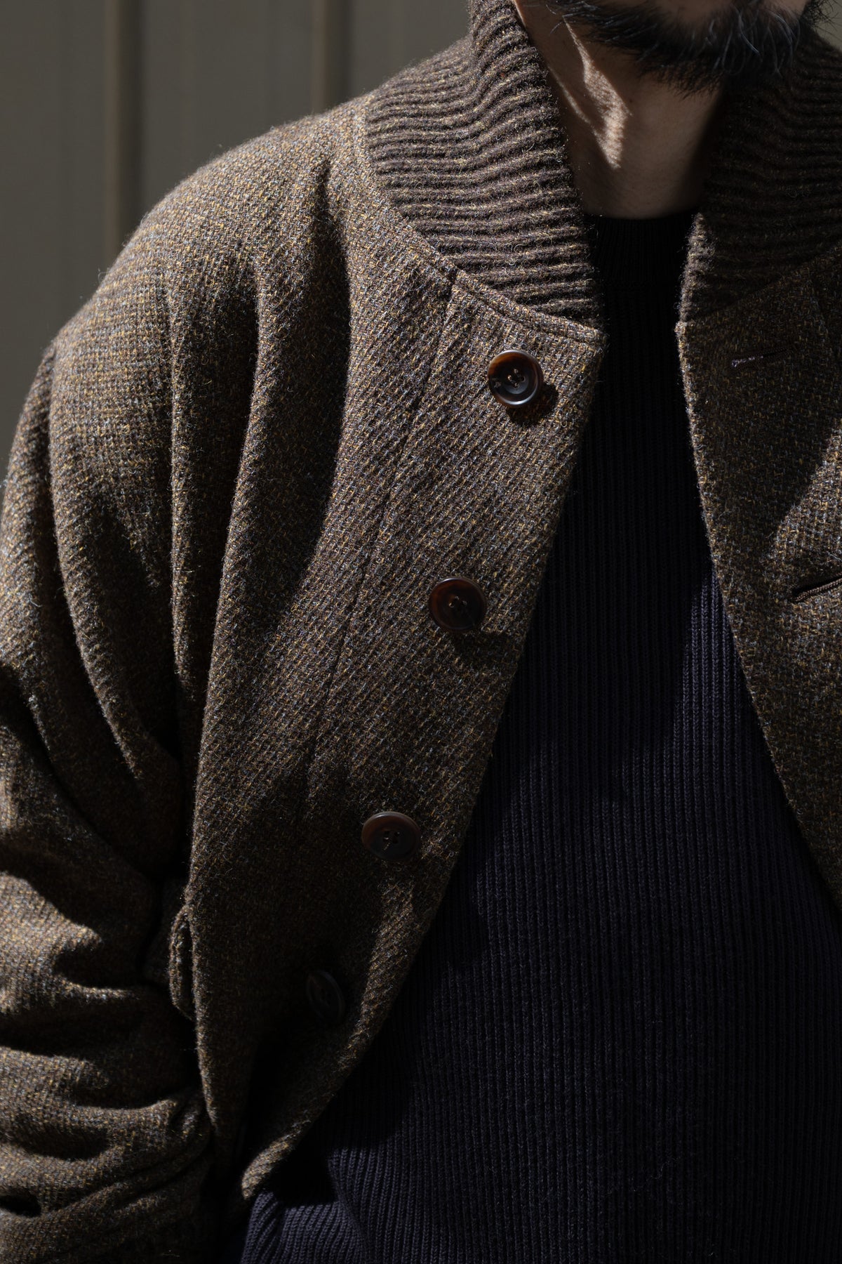 Slopeslow / C.C.C. Tweed Jacket -BROWN