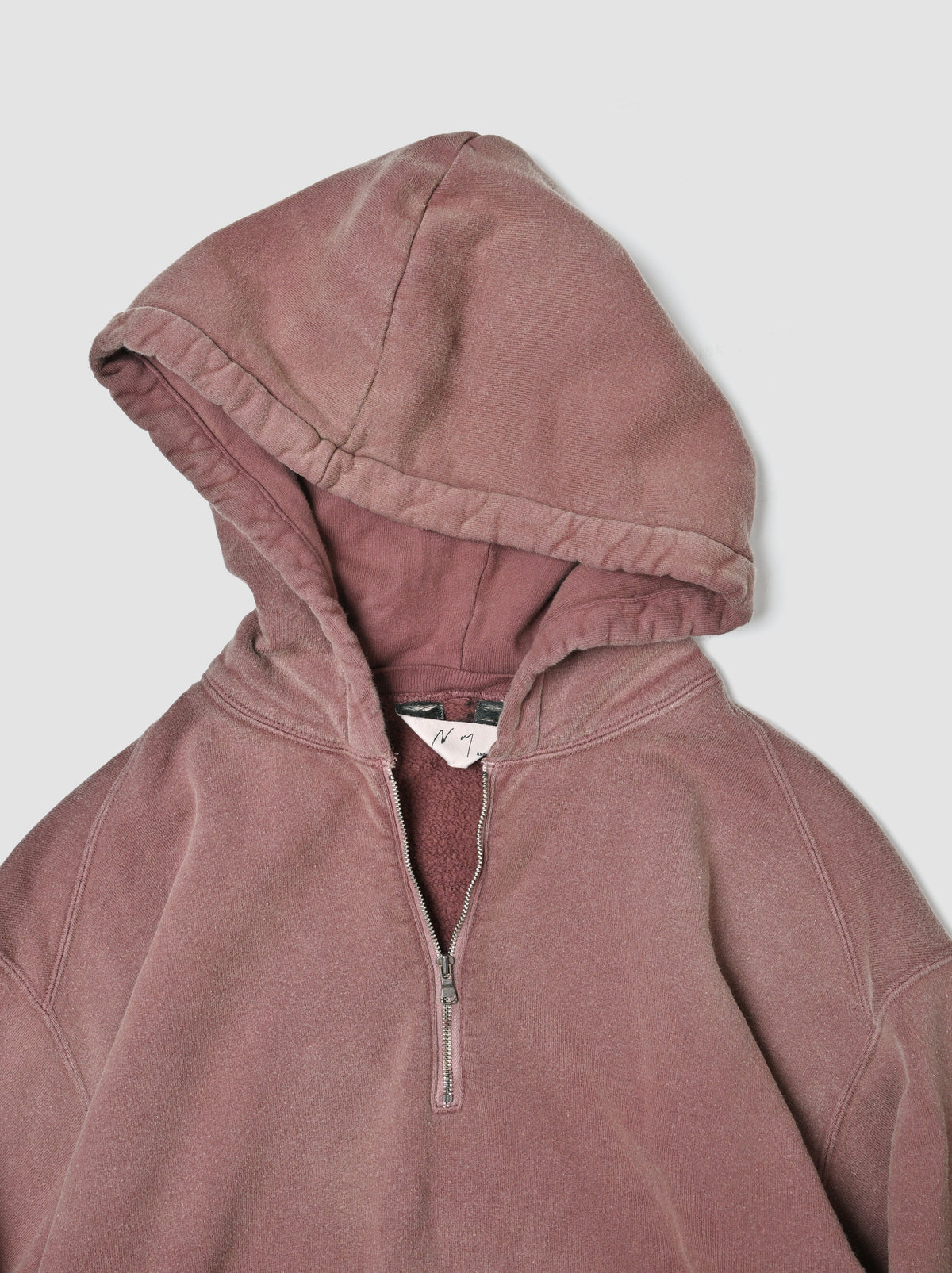ANCELLM / FLEECE-LINED SWEAT HOODIE -P.BEIGE