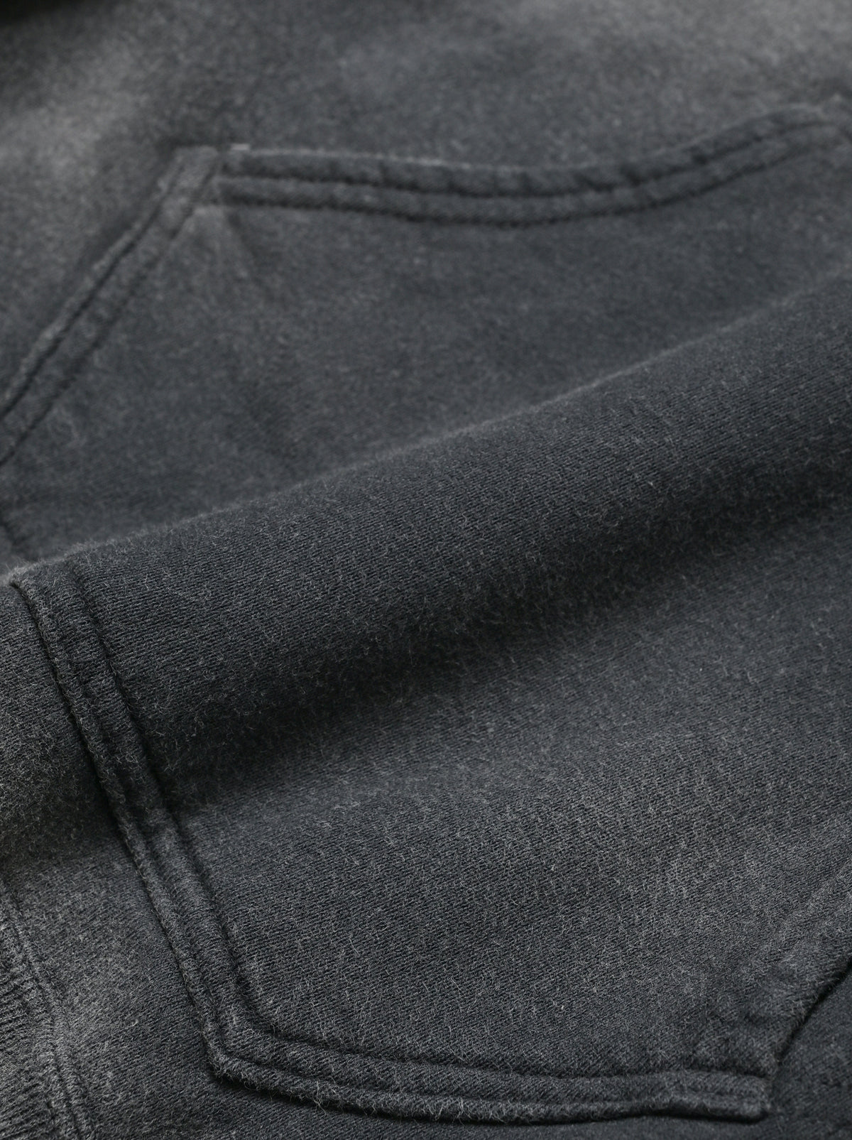 ANCELLM / FLEECE-LINED SWEAT HOODIE -BLACK