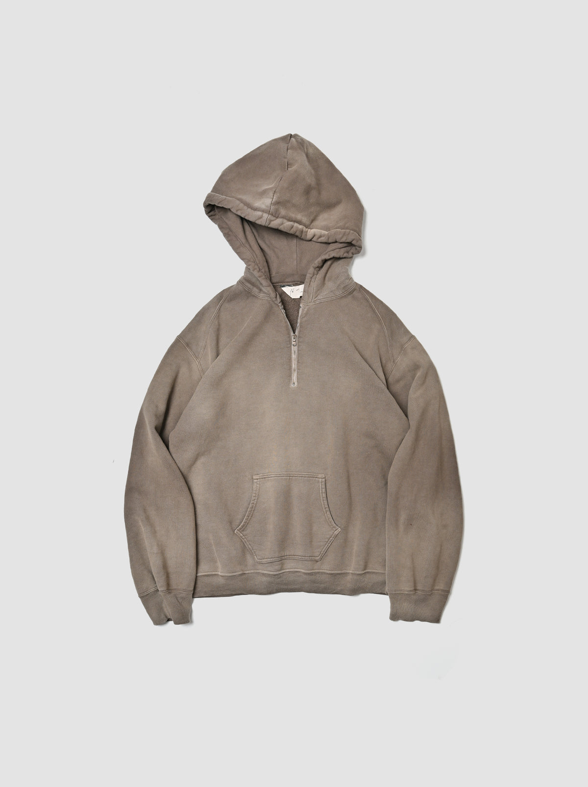 ANCELLM / FLEECE-LINED SWEAT HOODIE -MARRON