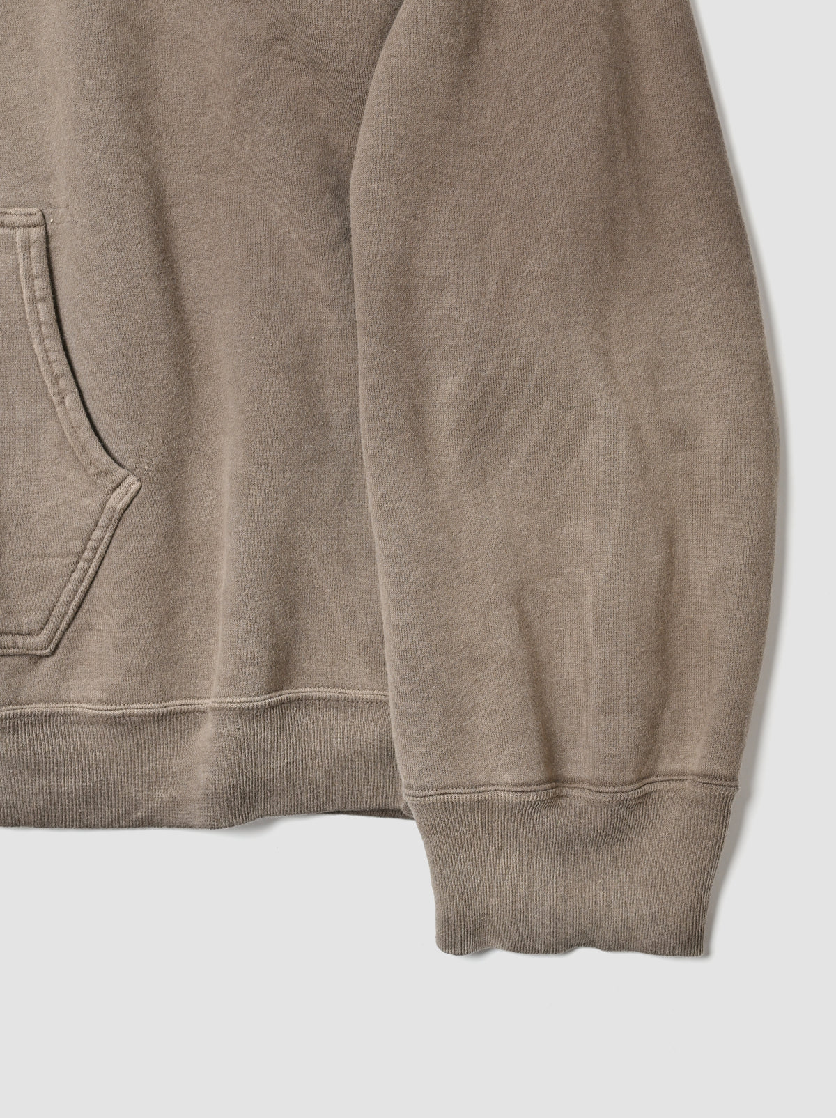 ANCELLM / FLEECE-LINED SWEAT HOODIE -MARRON