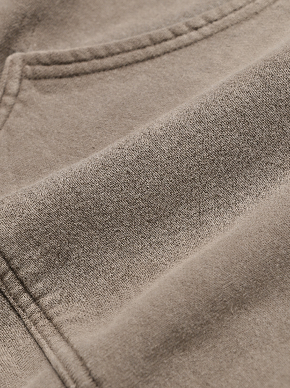 ANCELLM / FLEECE-LINED SWEAT HOODIE -MARRON