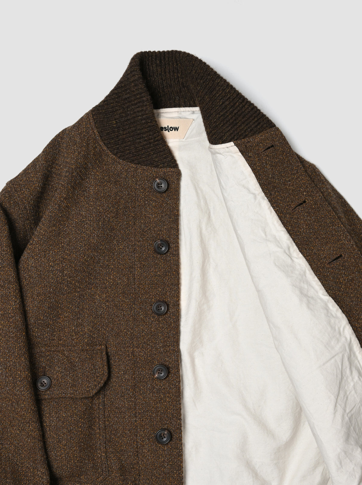 Slopeslow / C.C.C. Tweed Jacket -BROWN