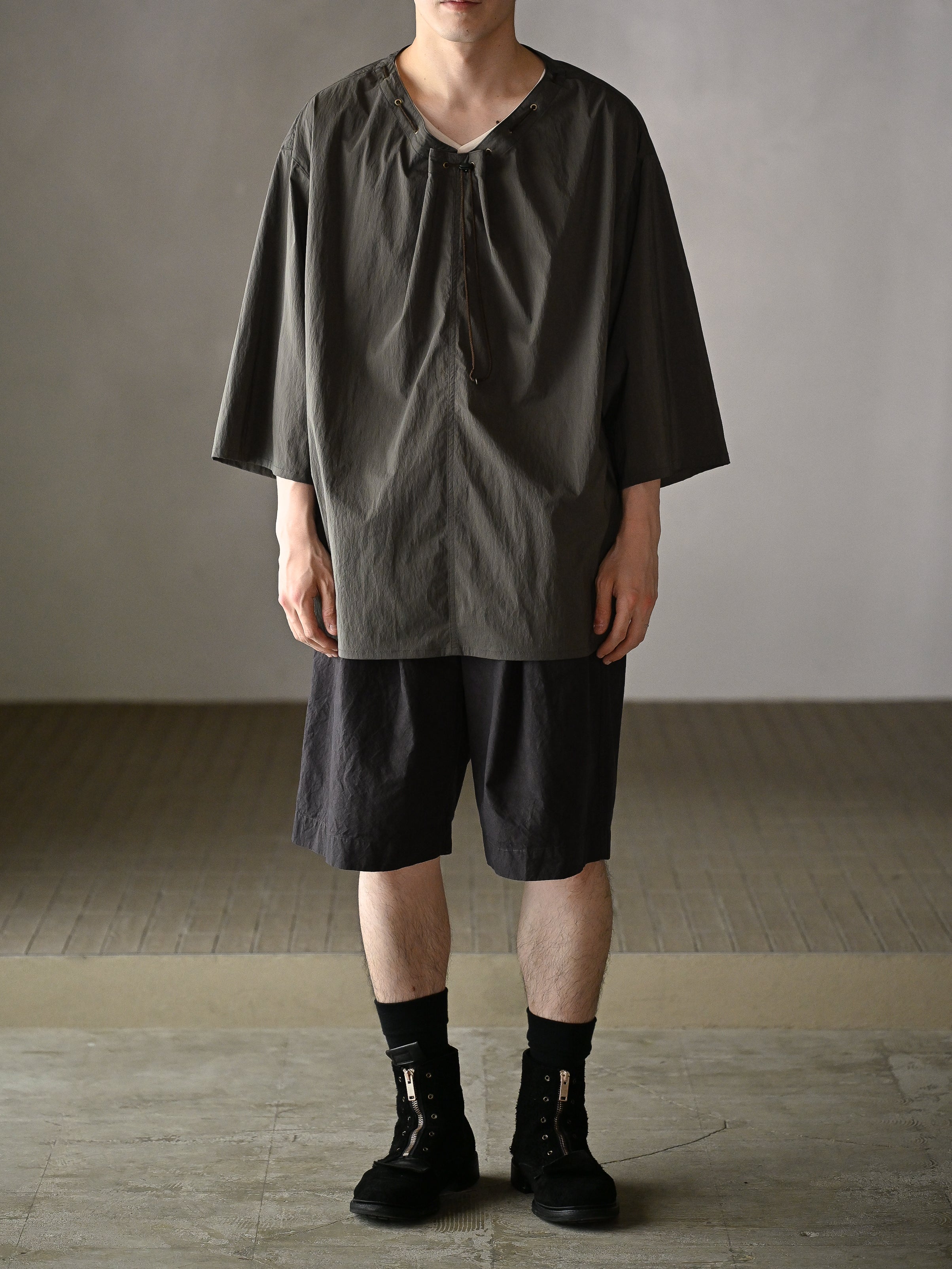 barbell object / smock ts -KHAKI