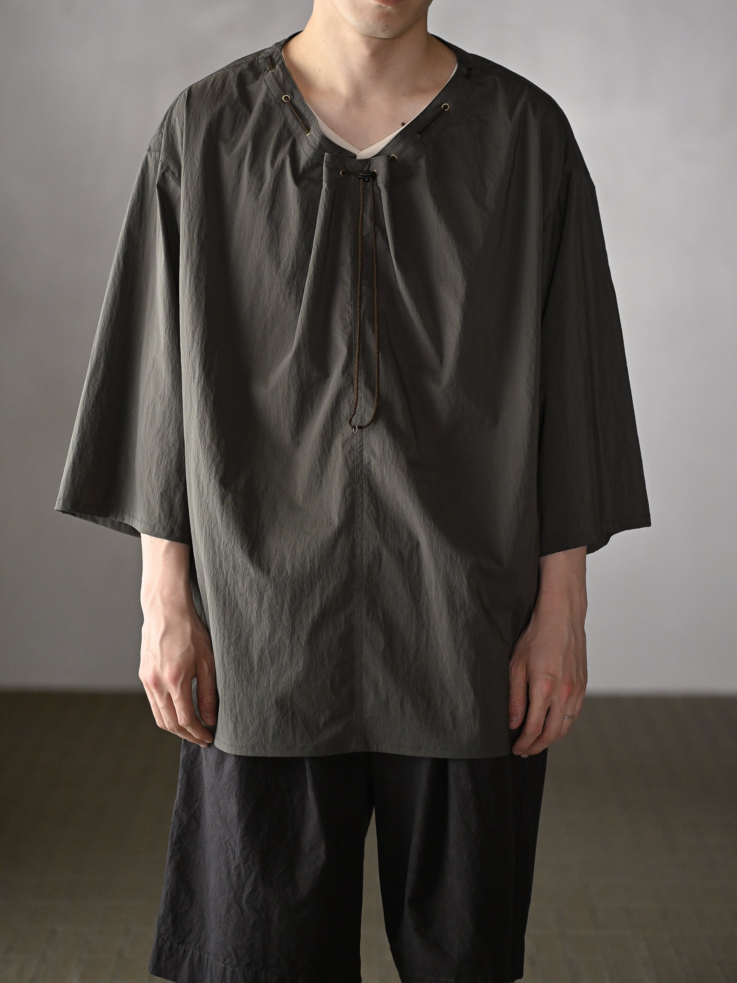 barbell object / smock ts -KHAKI