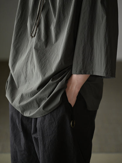 barbell object / smock ts -KHAKI