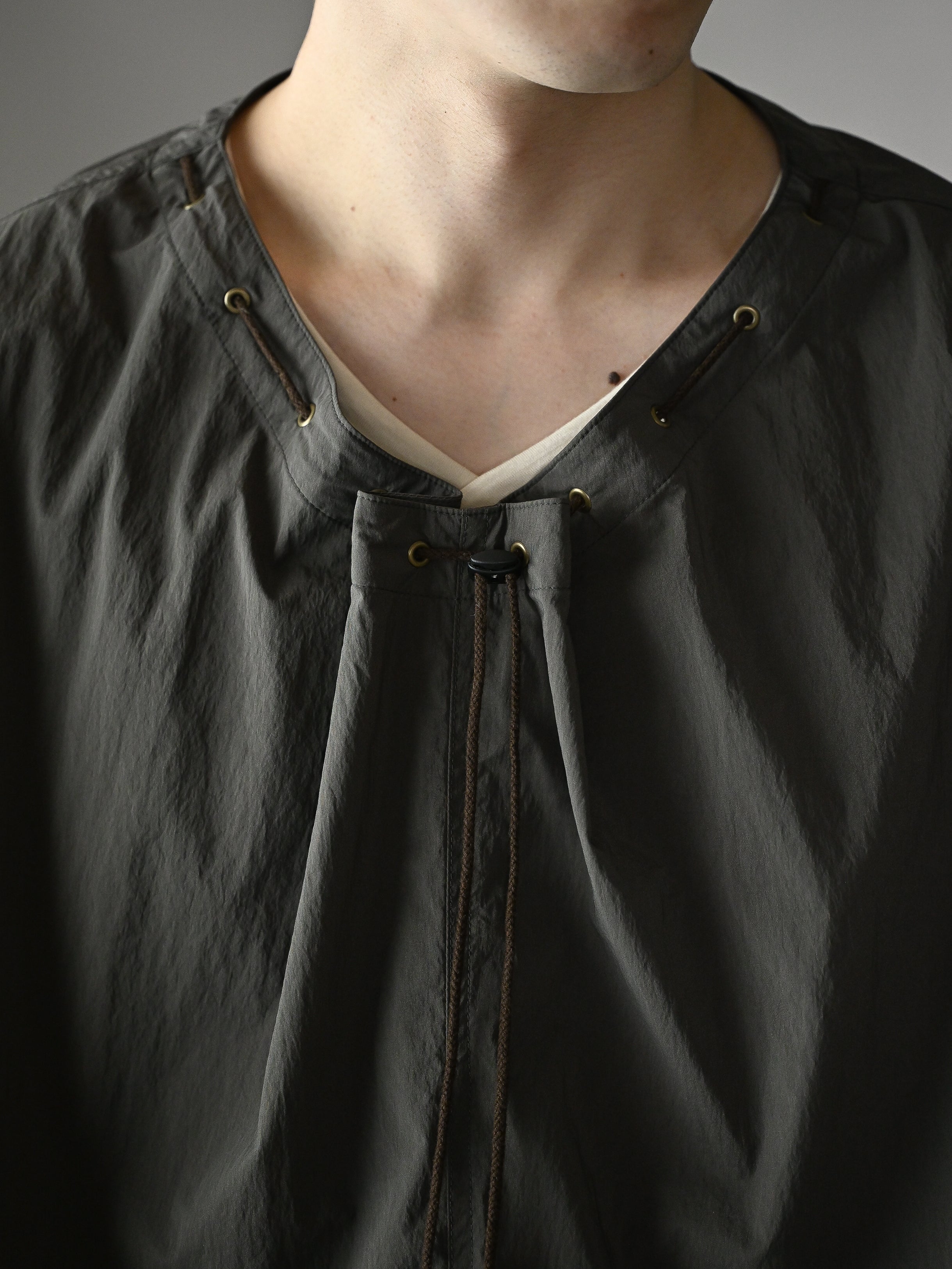 barbell object / smock ts -KHAKI