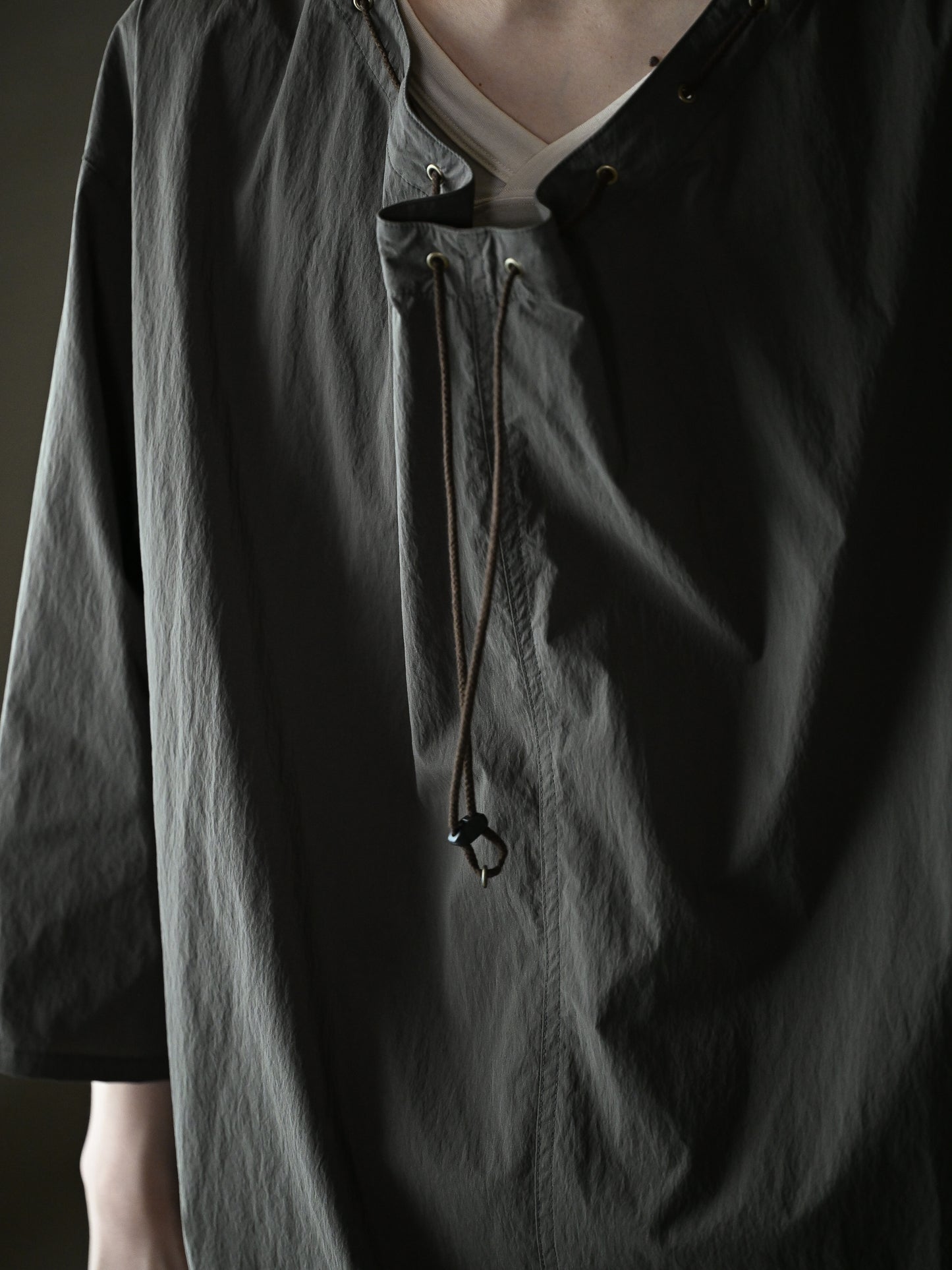 barbell object / smock ts -KHAKI