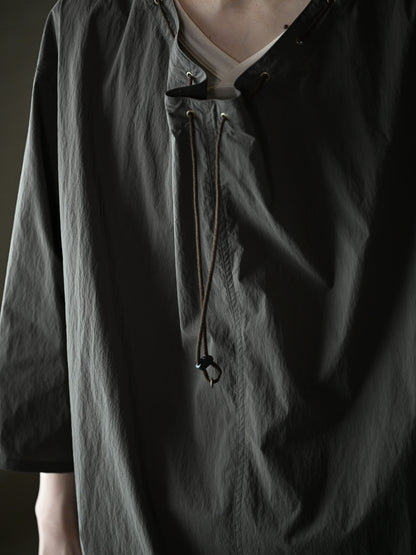barbell object / smock ts -KHAKI