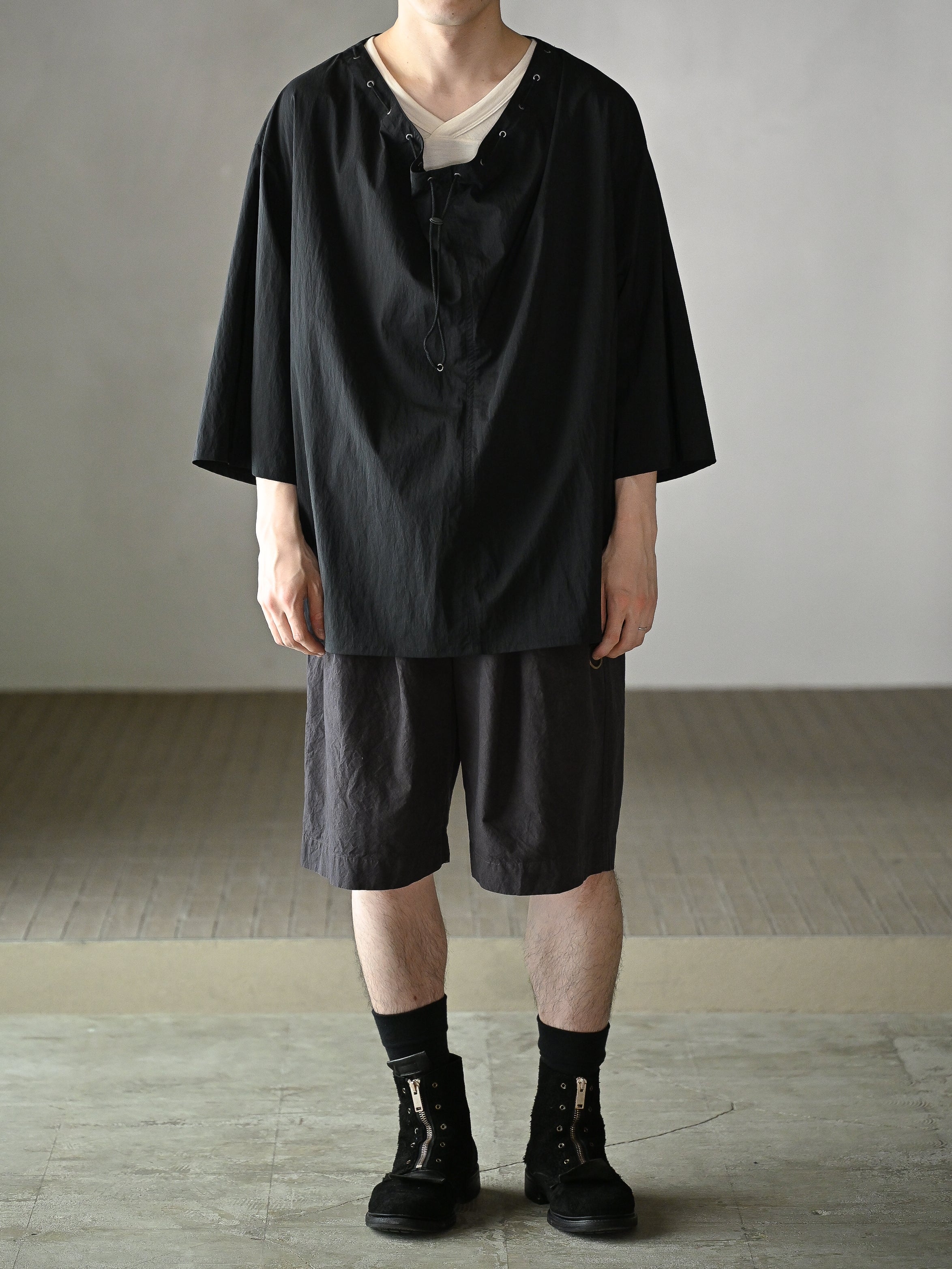 barbell object / smock ts -BLACK
