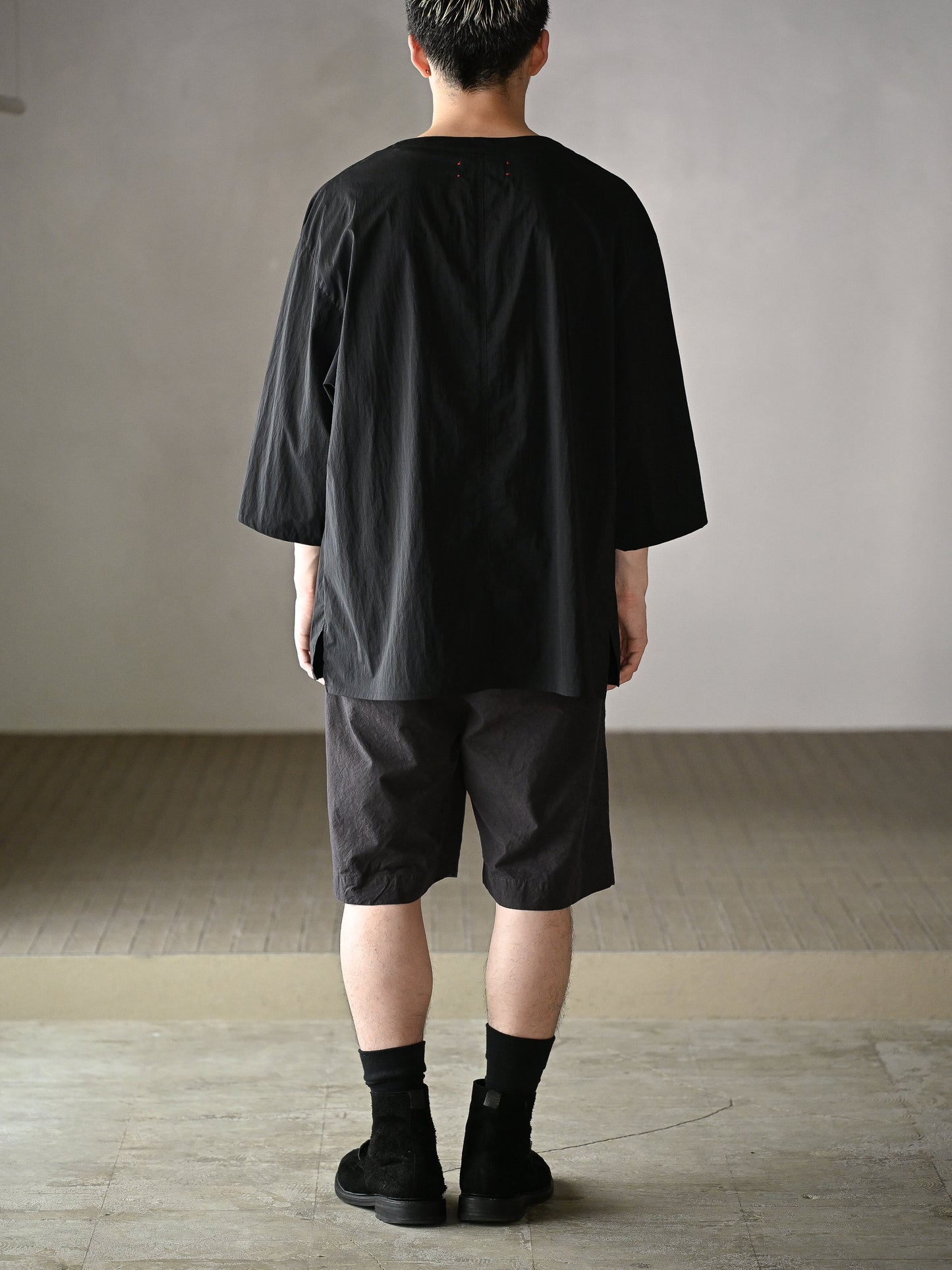 barbell object / smock ts -BLACK