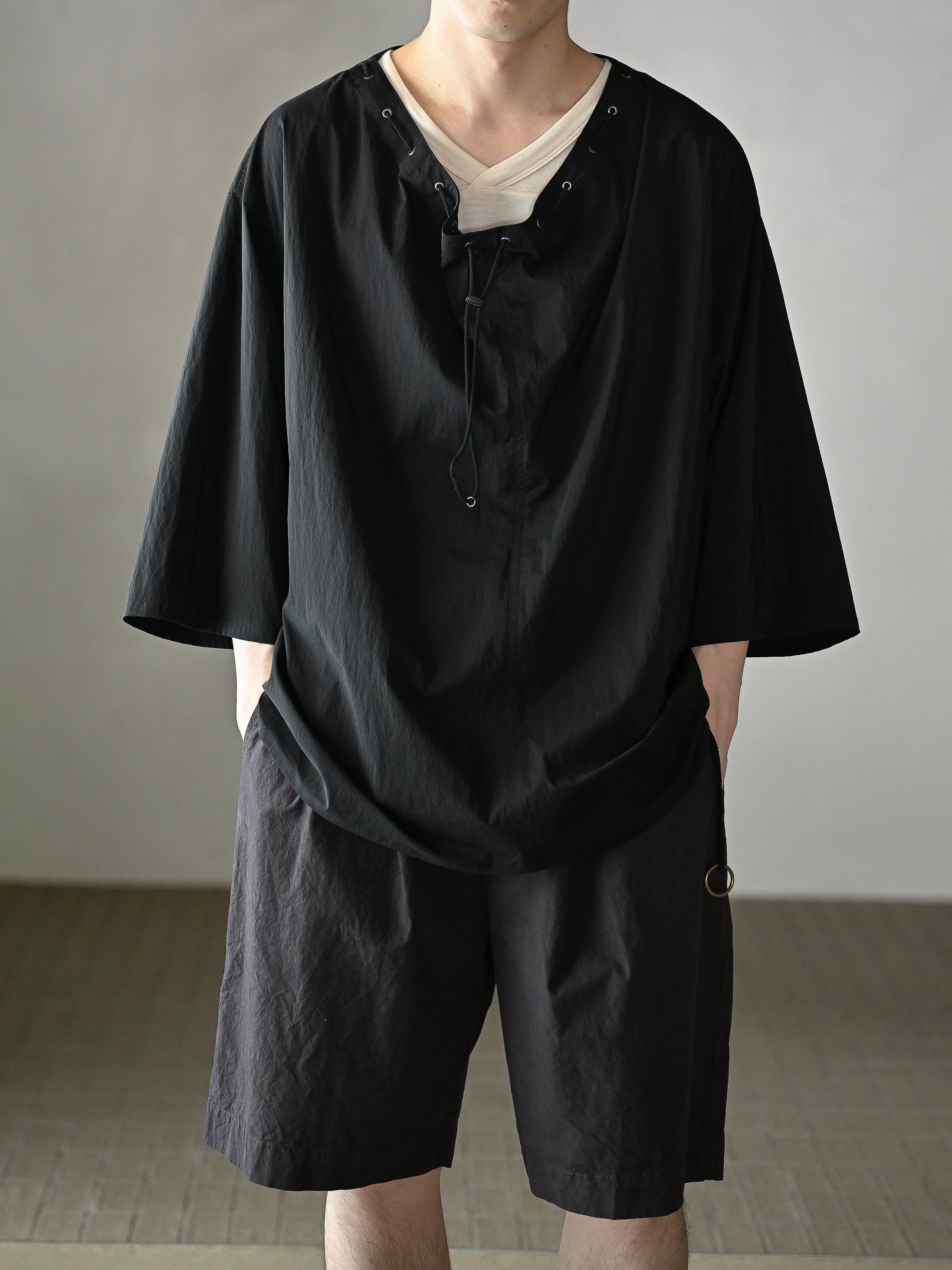 barbell object / smock ts -BLACK