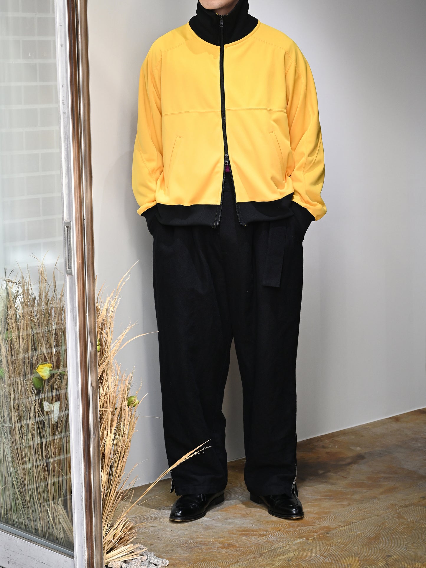 ANCELLM / DRIVERS TRACK JACKET - YELLOW