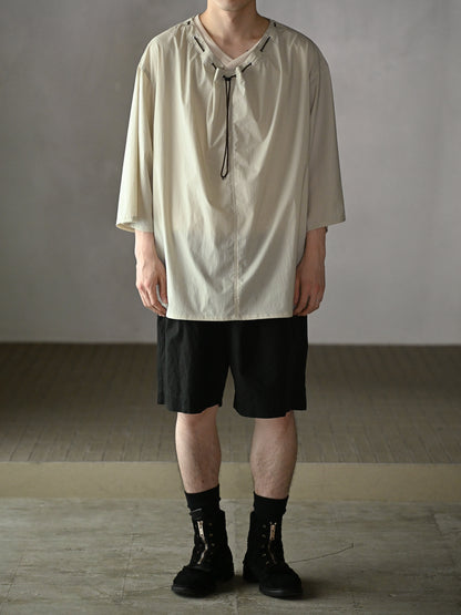 barbell object / smock ts -BEIGE